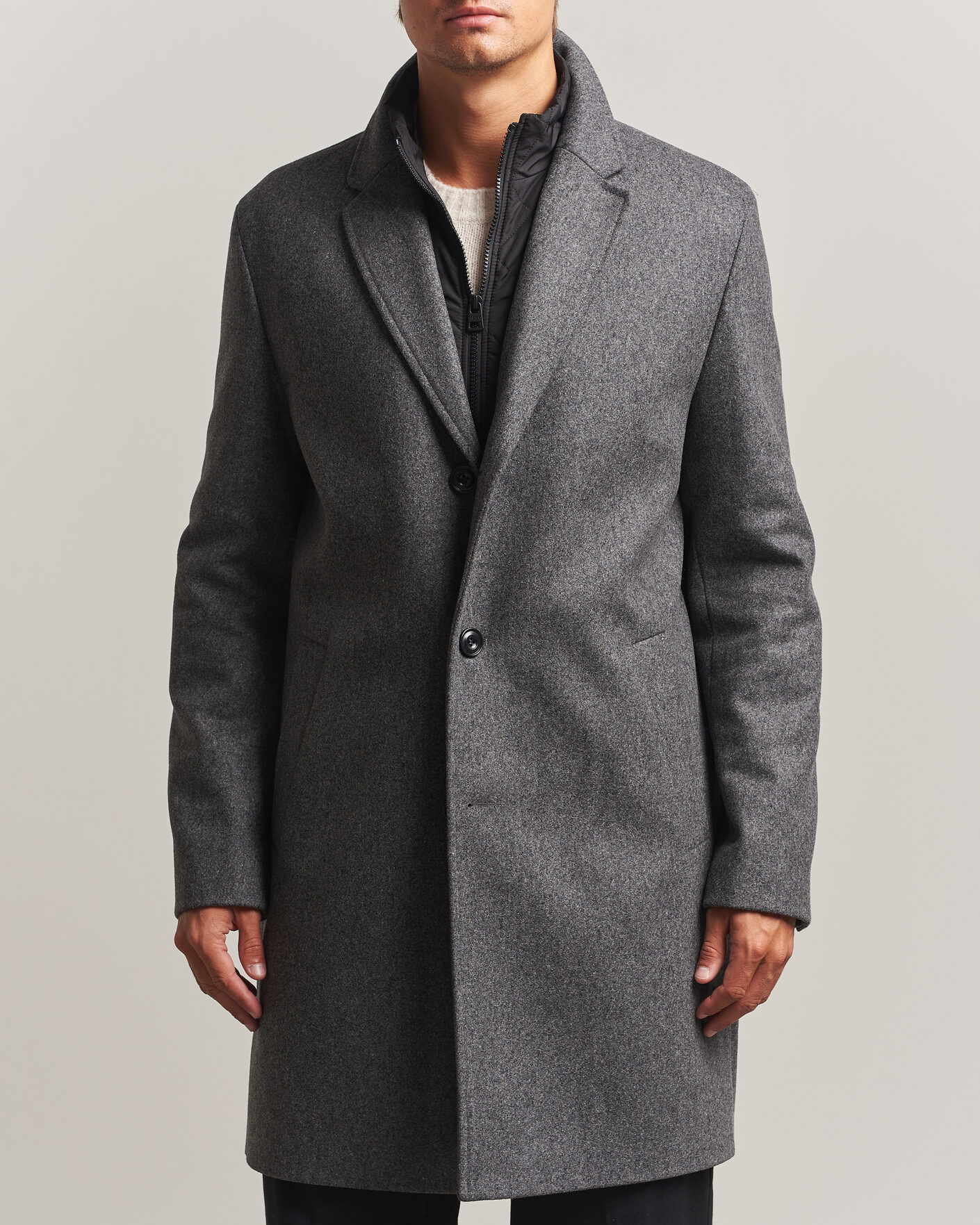 Uomini | Giacche | HUGO | Milogan Bib Coat Dark Grey