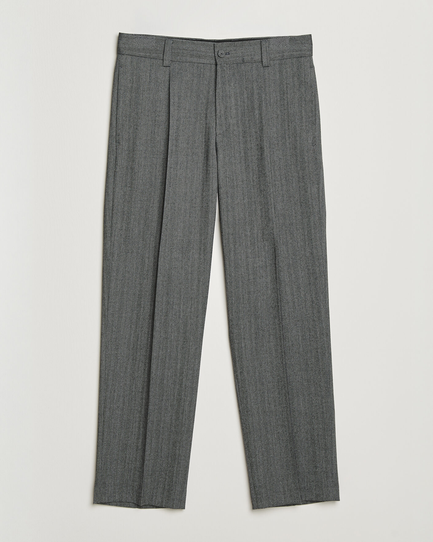 Uomini | Pantaloni | HUGO | Flips Herringbone Suit Trousers Dark Grey