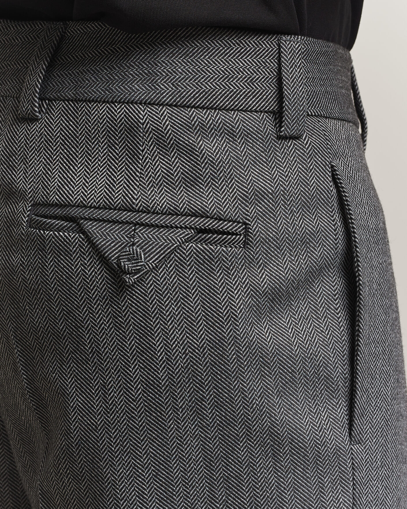 Uomini | Pantaloni | HUGO | Flips Herringbone Suit Trousers Dark Grey