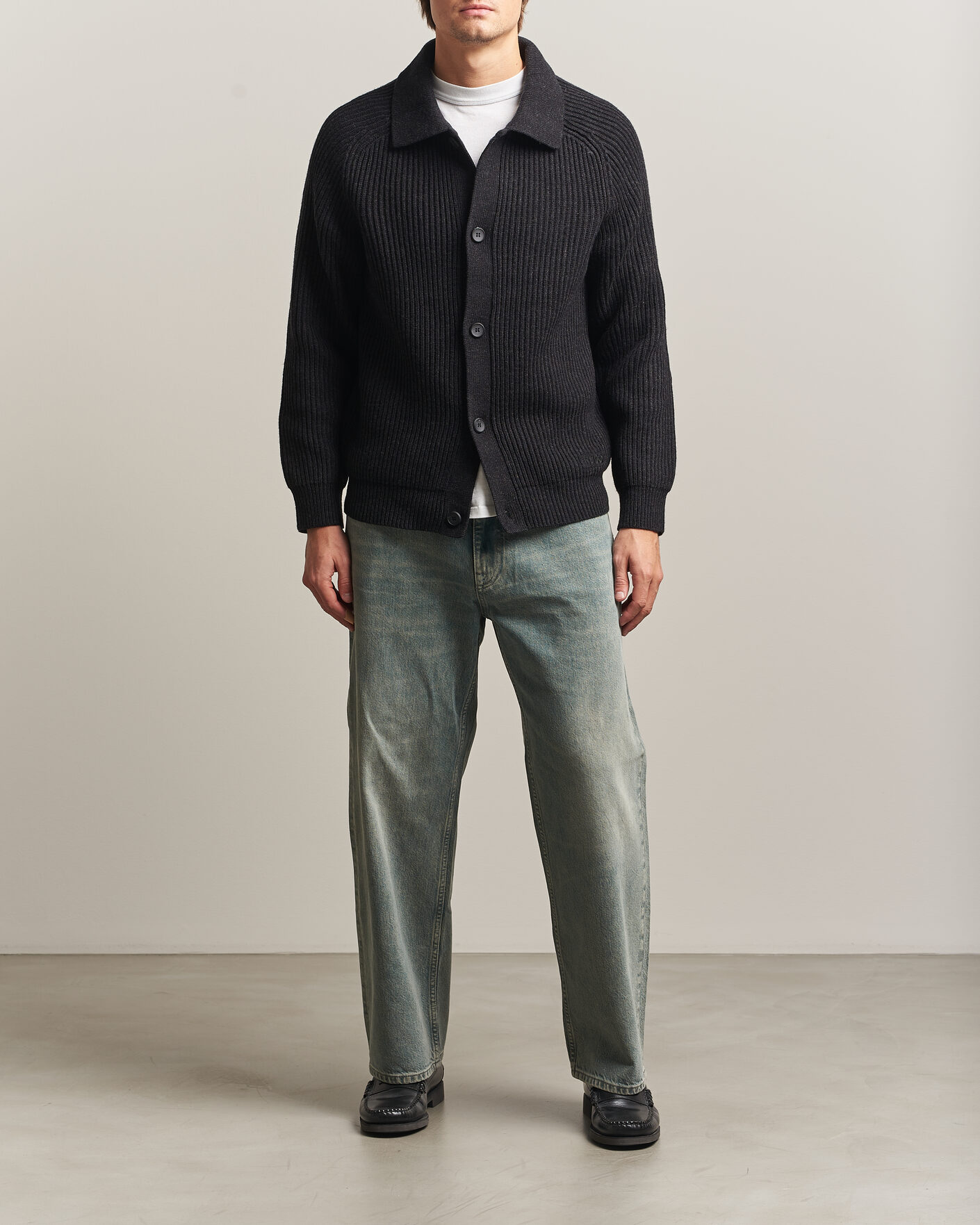 Uomini | Maglieria | HUGO | Sardeep Wool Knitted Cardigan Black