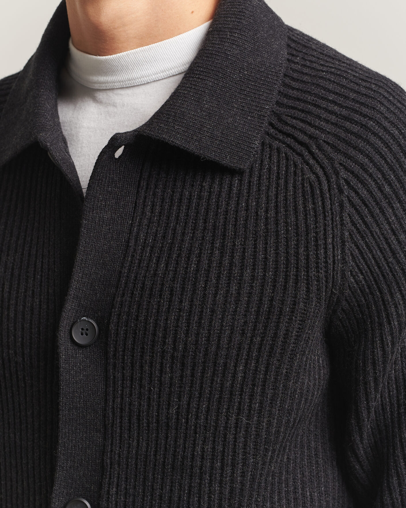 Uomini | Maglieria | HUGO | Sardeep Wool Knitted Cardigan Black
