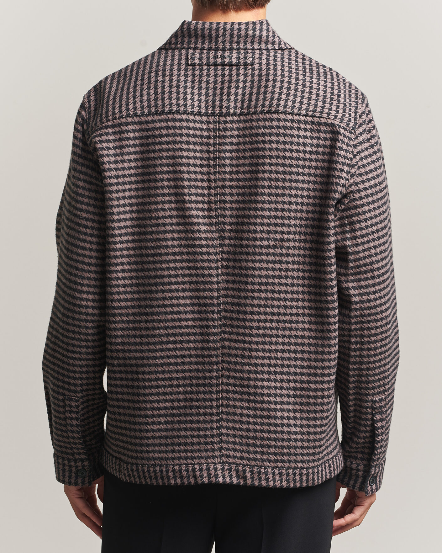 Uomini | Camicie | HUGO | Eniri Houndstooth Overshirt Copper Brown