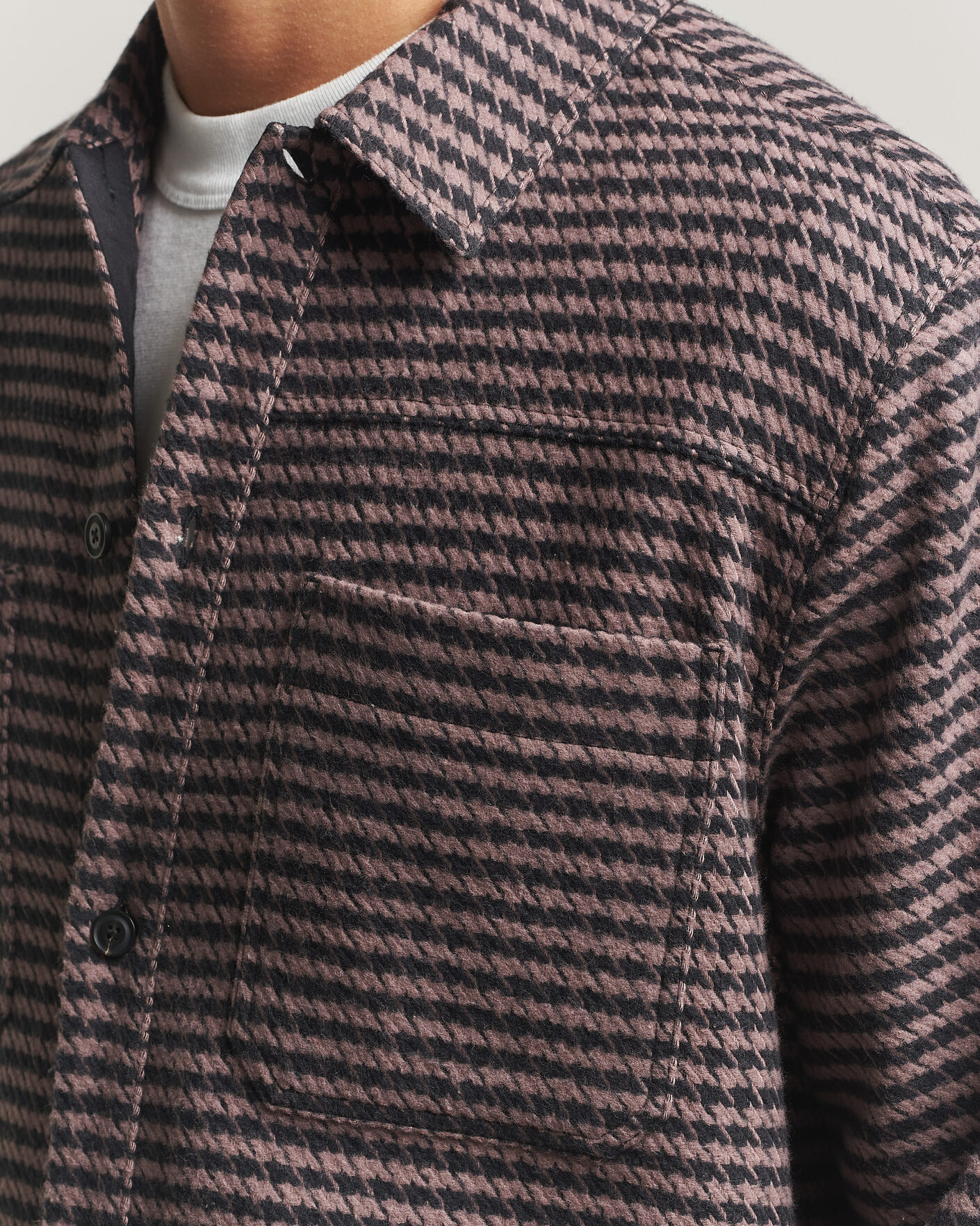 Uomini | Camicie | HUGO | Eniri Houndstooth Overshirt Copper Brown