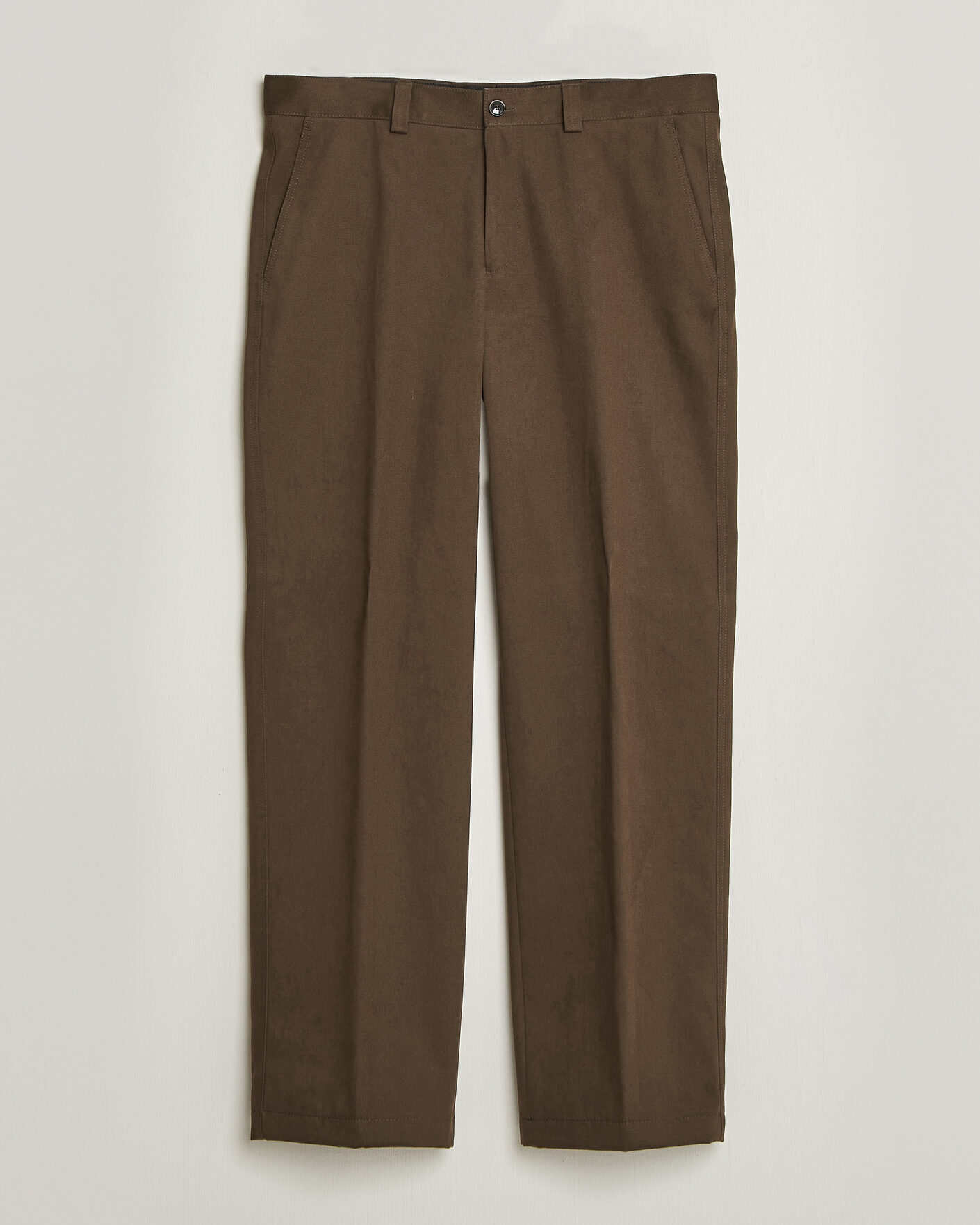 Uomini | Pantaloni | BOSS CAMEL | Pave Brushed Cotton Pleated Trousers Open Green