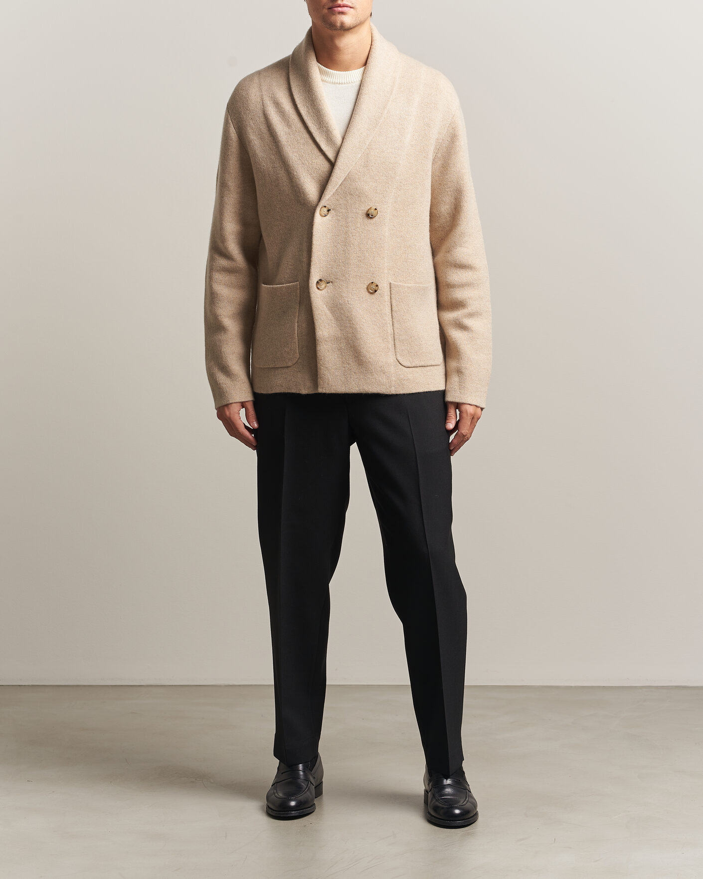 Uomini | Maglieria | BOSS CAMEL | Fenturo Wool Knitted Cardigan Light Beige