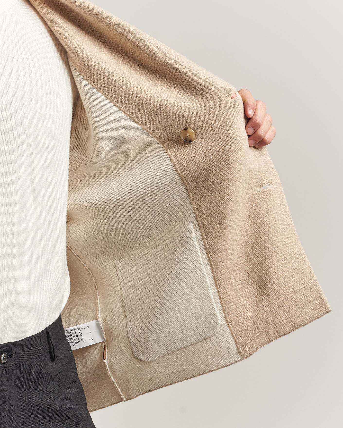 Uomini | Maglieria | BOSS CAMEL | Fenturo Wool Knitted Cardigan Light Beige