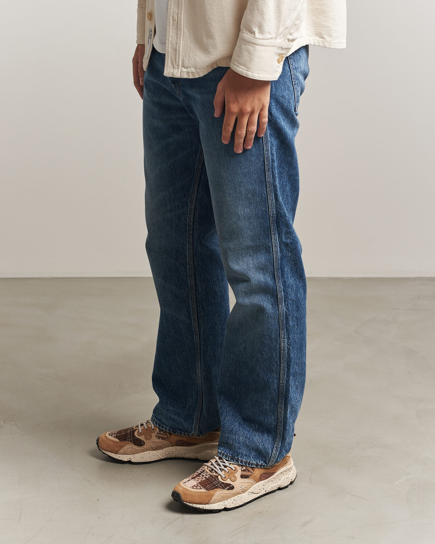 Uomini | Sneakers | Flower Mountain | Yamano 3 Suede/Wool Check Sneaker Brown