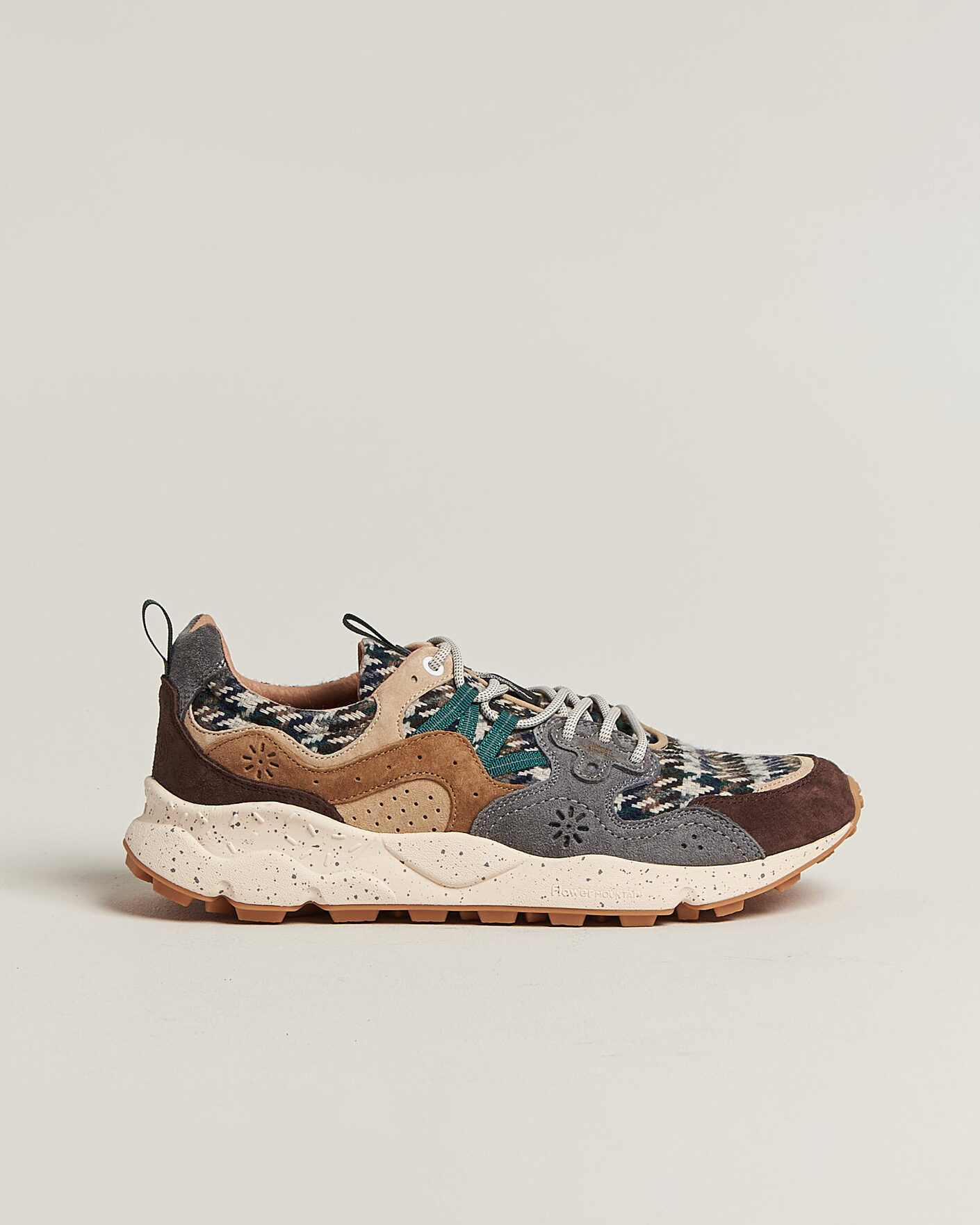 Uomini | Sneakers | Flower Mountain | Yamano 3 Suede/Houndstooth Sneaker Multi