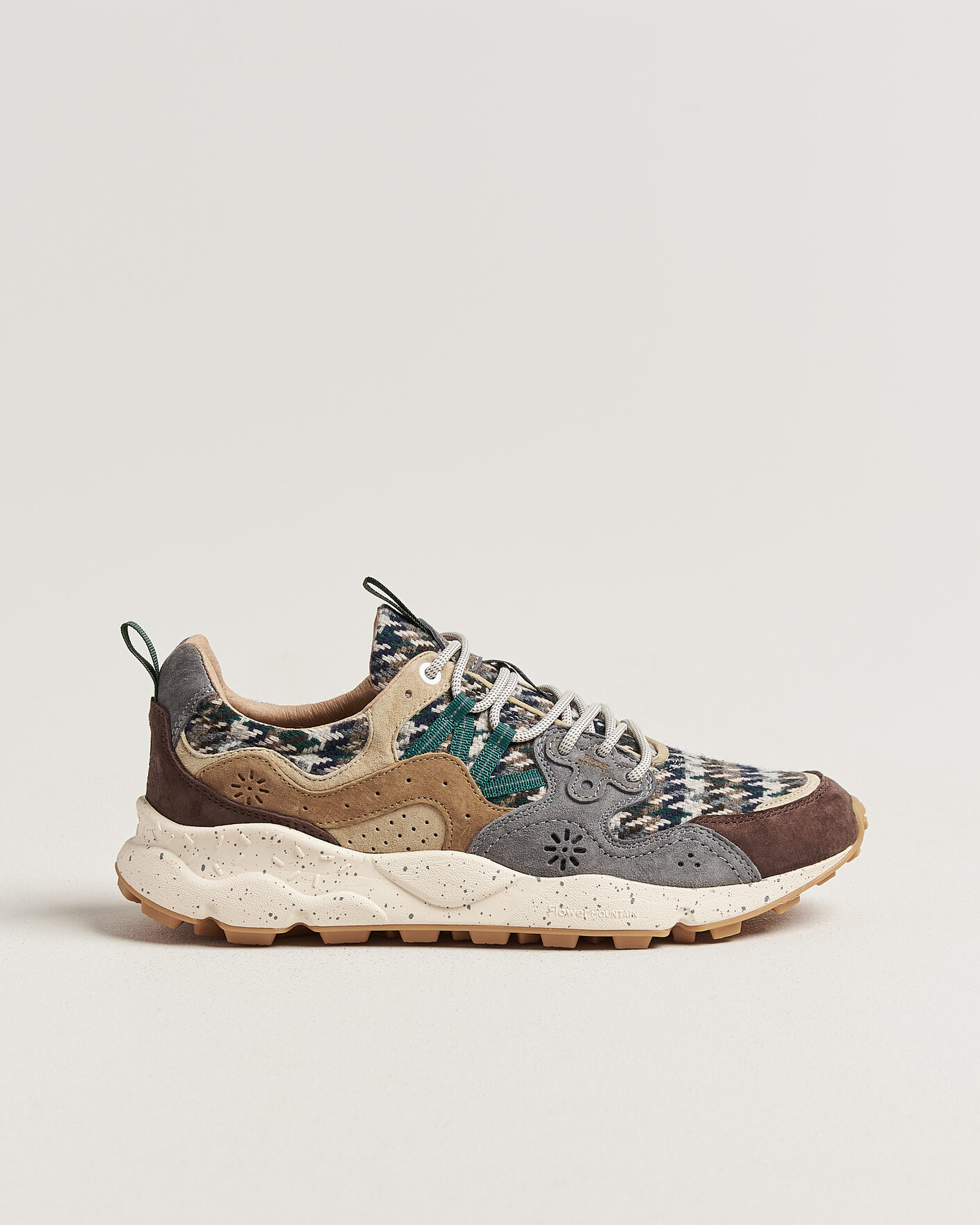 Uomini | Sneakers | Flower Mountain | Yamano 3 Suede/Houndstooth Sneaker Multi