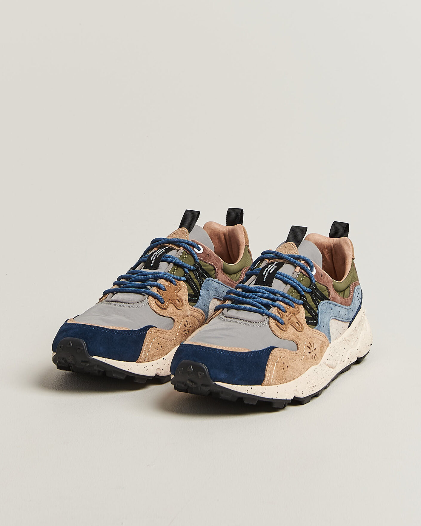 Uomini | Sneakers | Flower Mountain | Yamano 3 Suede/Nylon Sneaker Navy/Light Brown