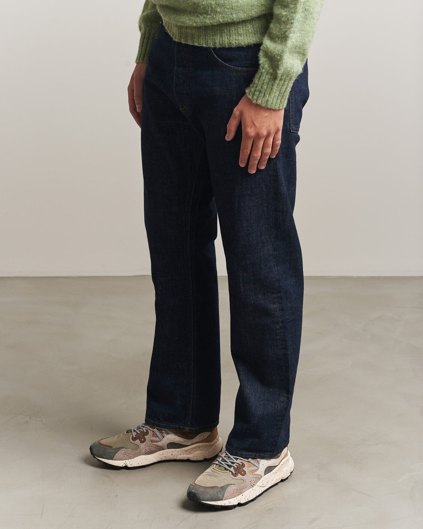 Uomini | Sneakers | Flower Mountain | Yamano 3 Suede/Nylon Sneaker Grey/Onion