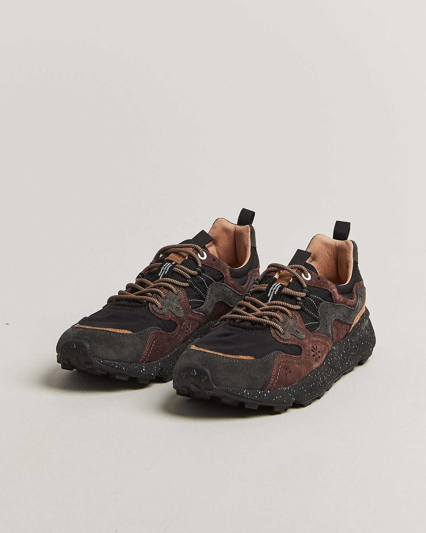 Uomini | Sneakers | Flower Mountain | Yamano 3 Suede/Nylon Sneaker Black/Brown