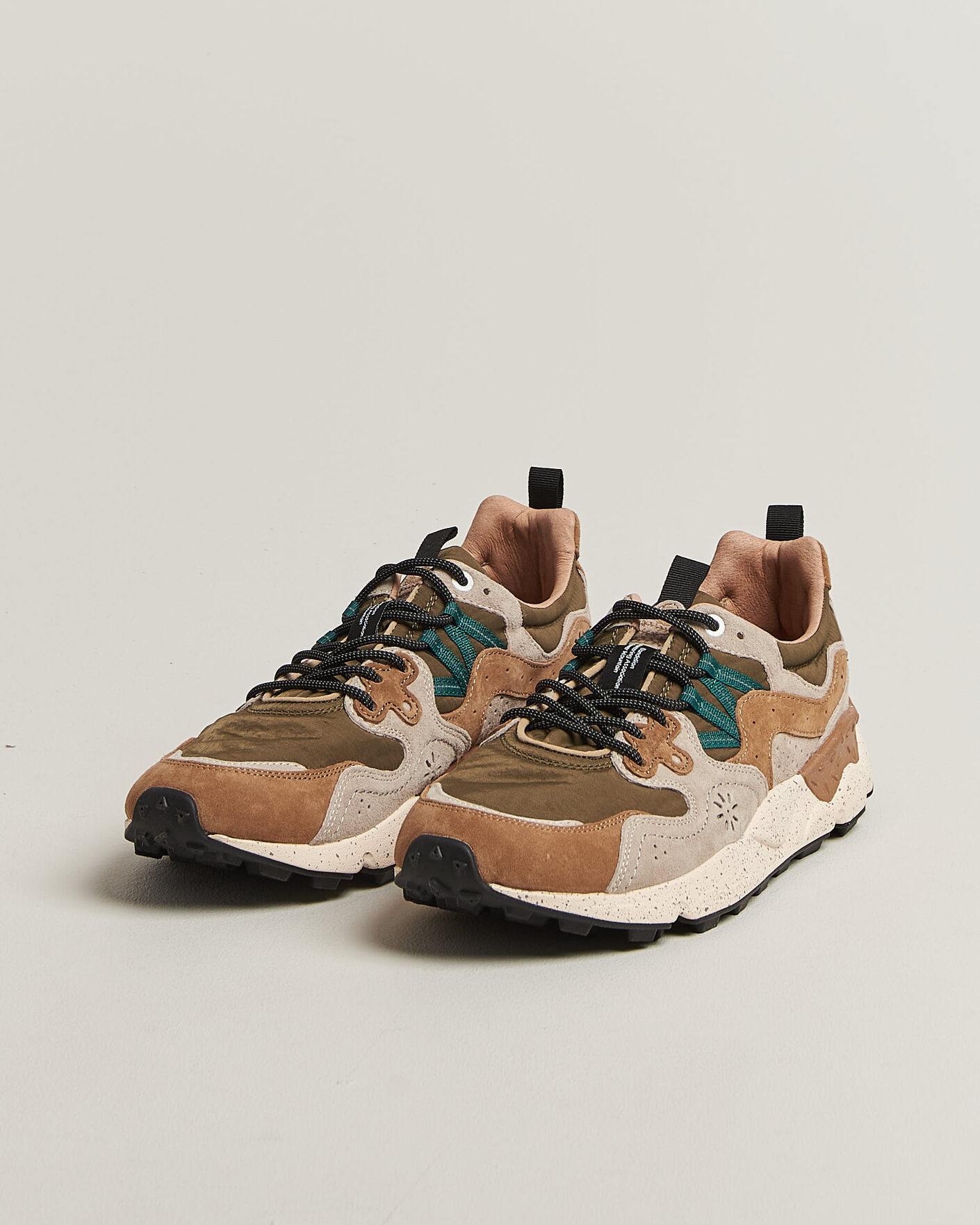 Uomini | Sneakers | Flower Mountain | Yamano 3 Suede/Nylon Sneaker Cream/Brown