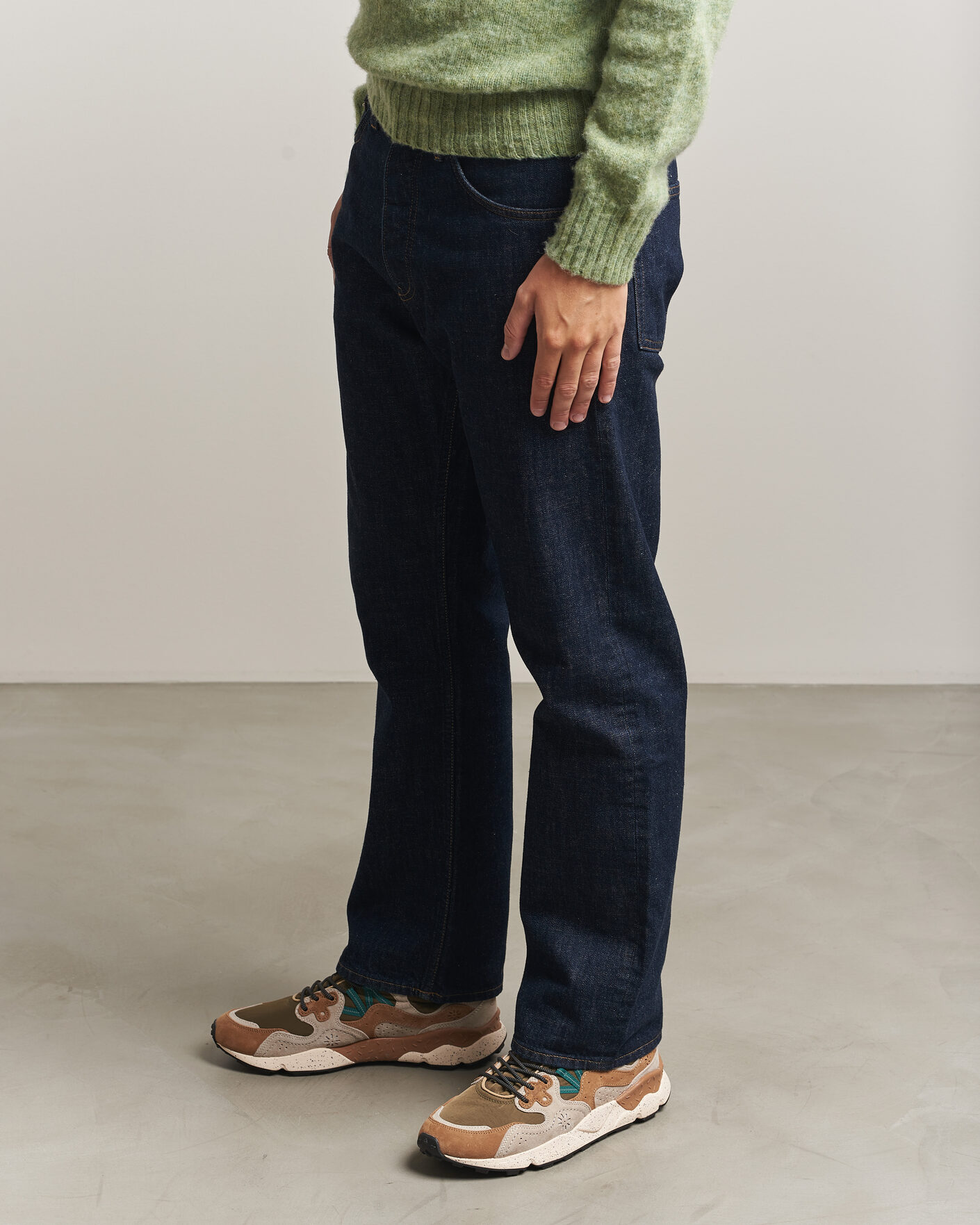 Uomini | Sneakers | Flower Mountain | Yamano 3 Suede/Nylon Sneaker Cream/Brown
