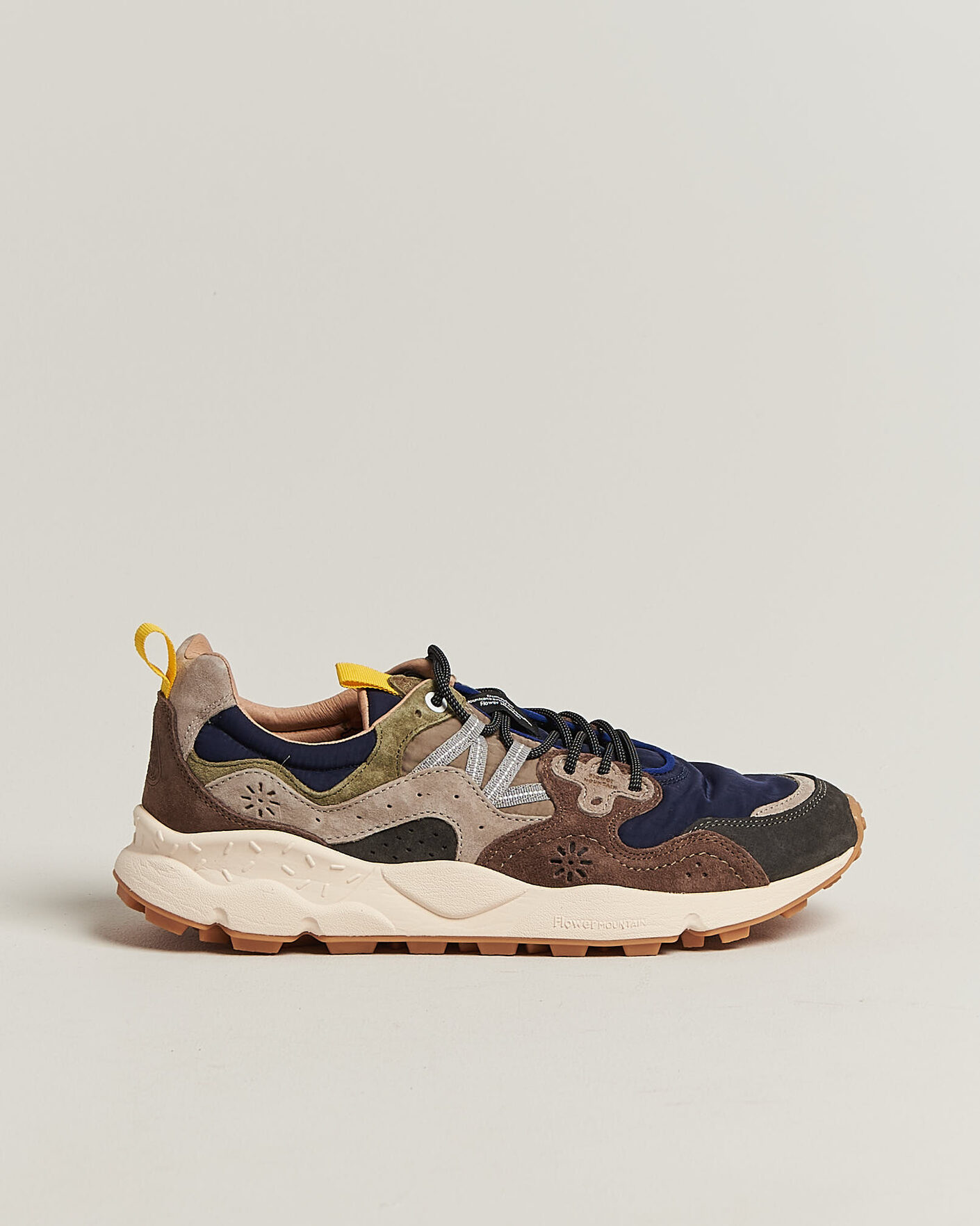 Uomini | Sneakers | Flower Mountain | Yamano 3 Suede/Nylon Sneaker Dark Grey/Brown