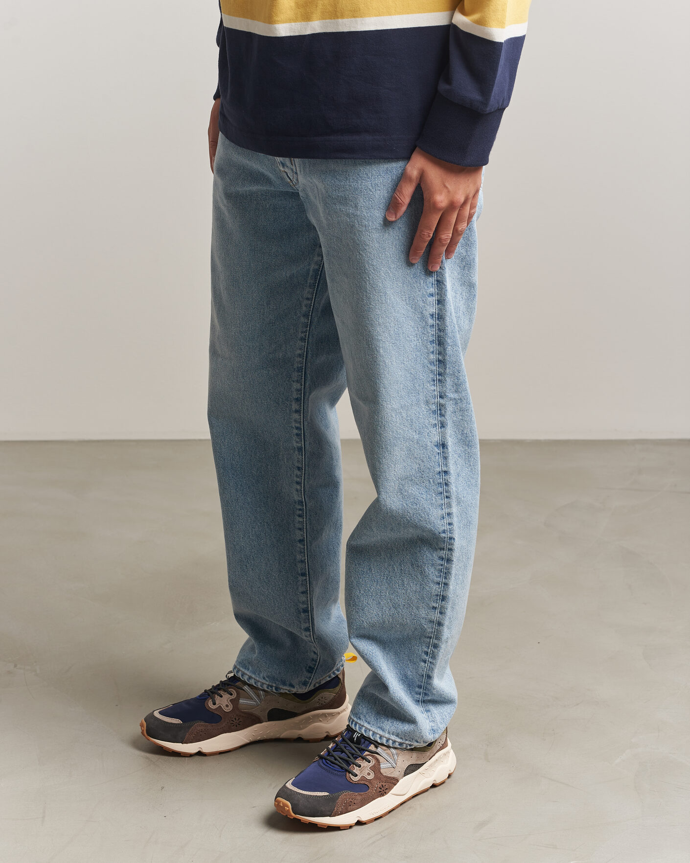 Uomini | Sneakers | Flower Mountain | Yamano 3 Suede/Nylon Sneaker Dark Grey/Brown