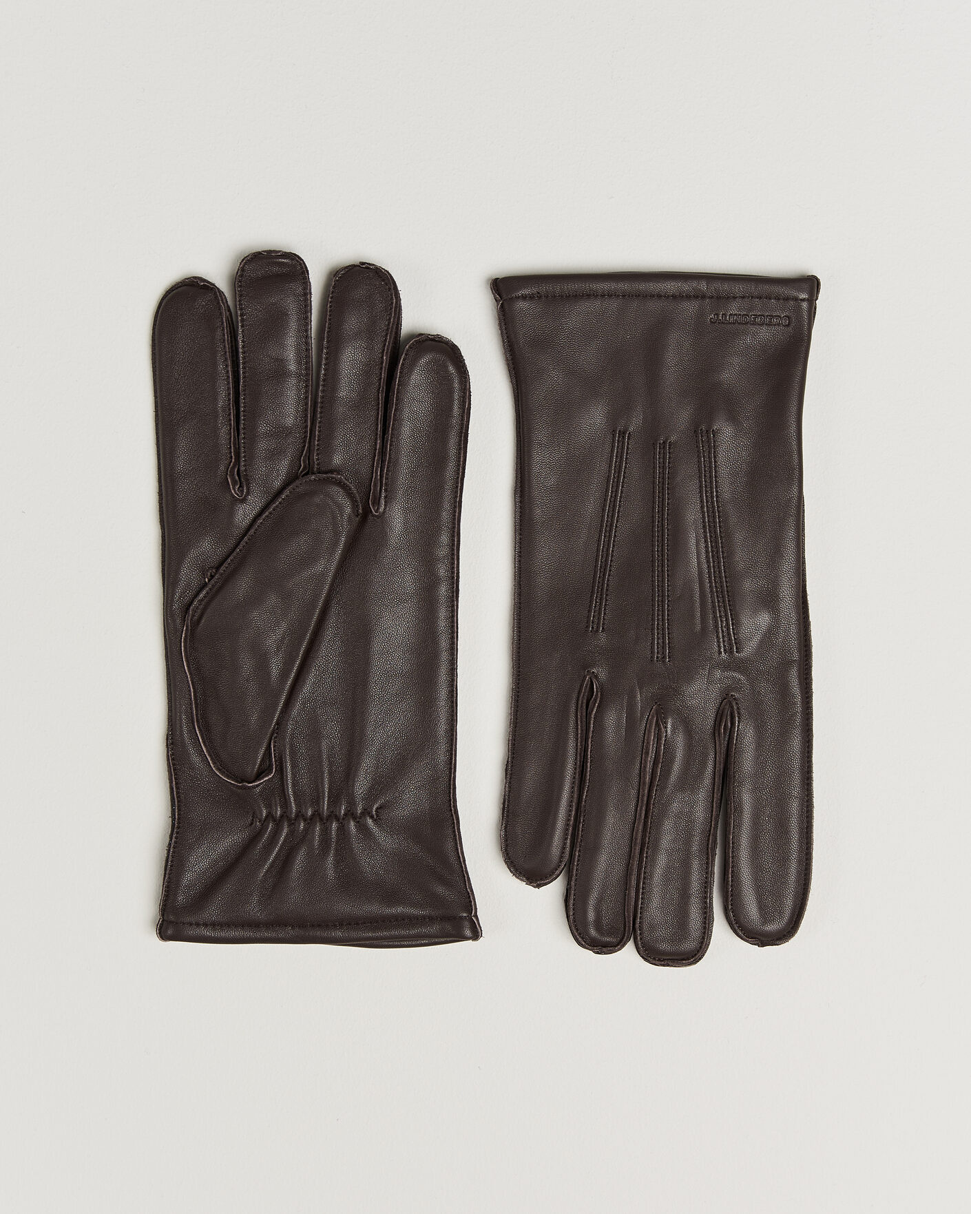 Uomini | Guanti | J.Lindeberg | Milo Leather Glove Seal Brown