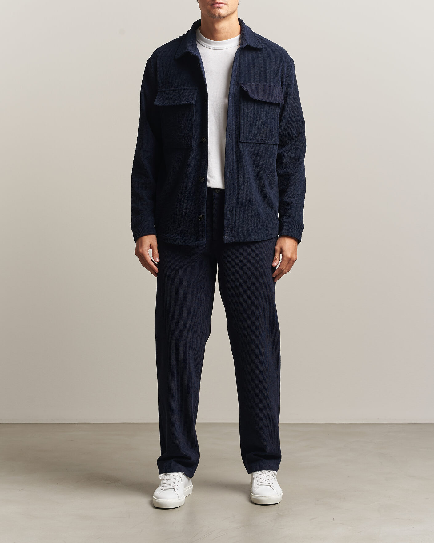 Uomini | Pantaloni | J.Lindeberg | Logan Drape Cord Pants JL Navy