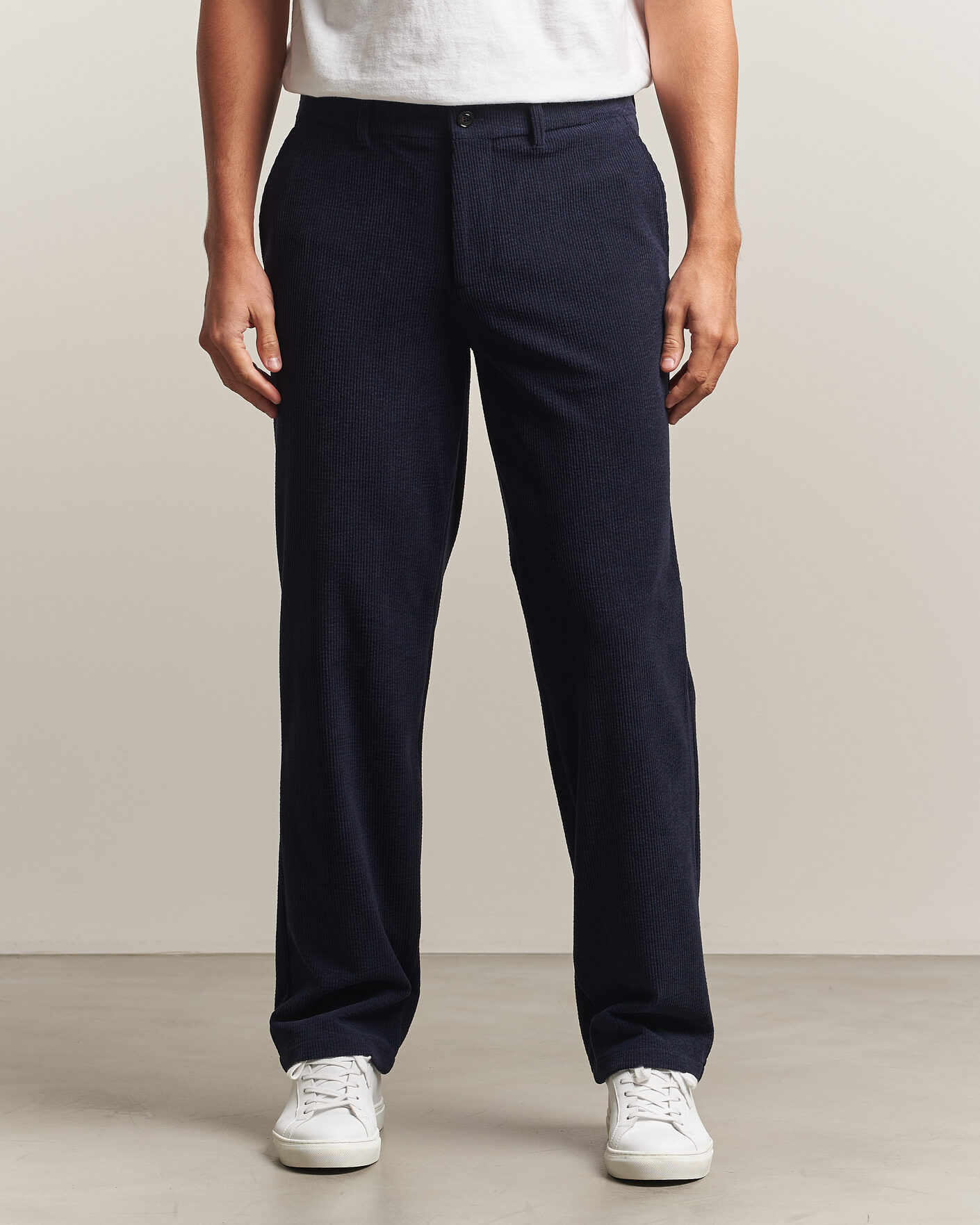 Uomini | Pantaloni | J.Lindeberg | Logan Drape Cord Pants JL Navy