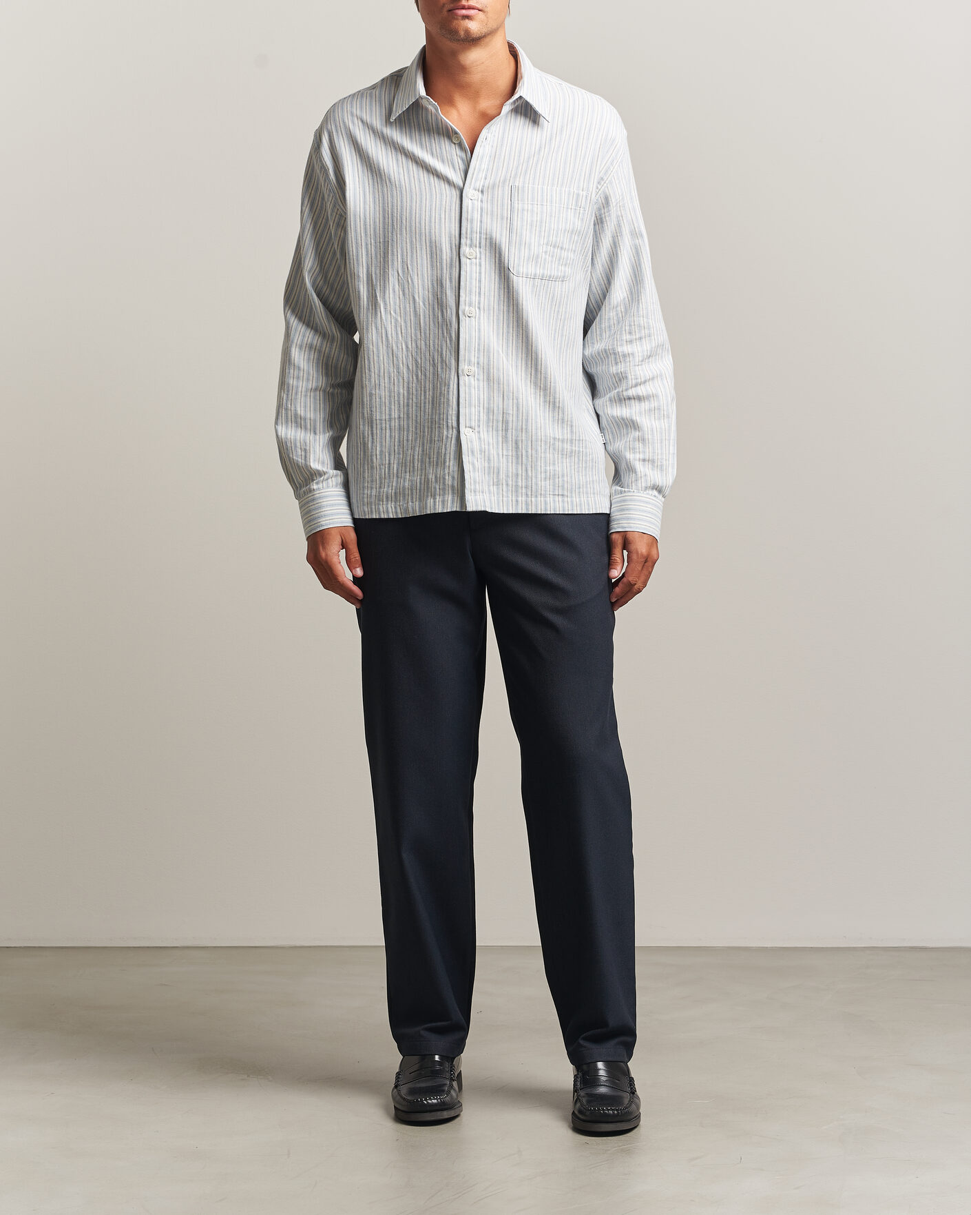 Uomini | Pantaloni | J.Lindeberg | Logan Brushed Twill Pants JL Navy