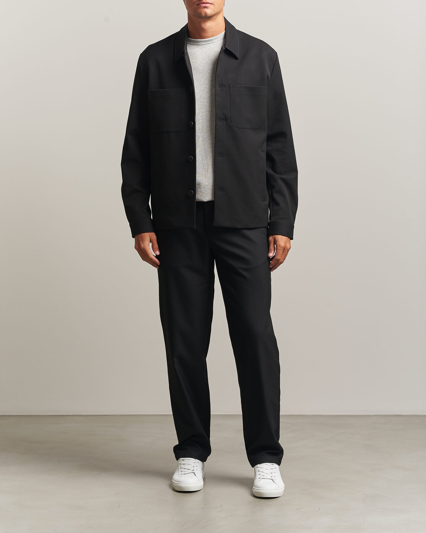 Uomini | Pantaloni | J.Lindeberg | Logan Brushed Twill Pants Black
