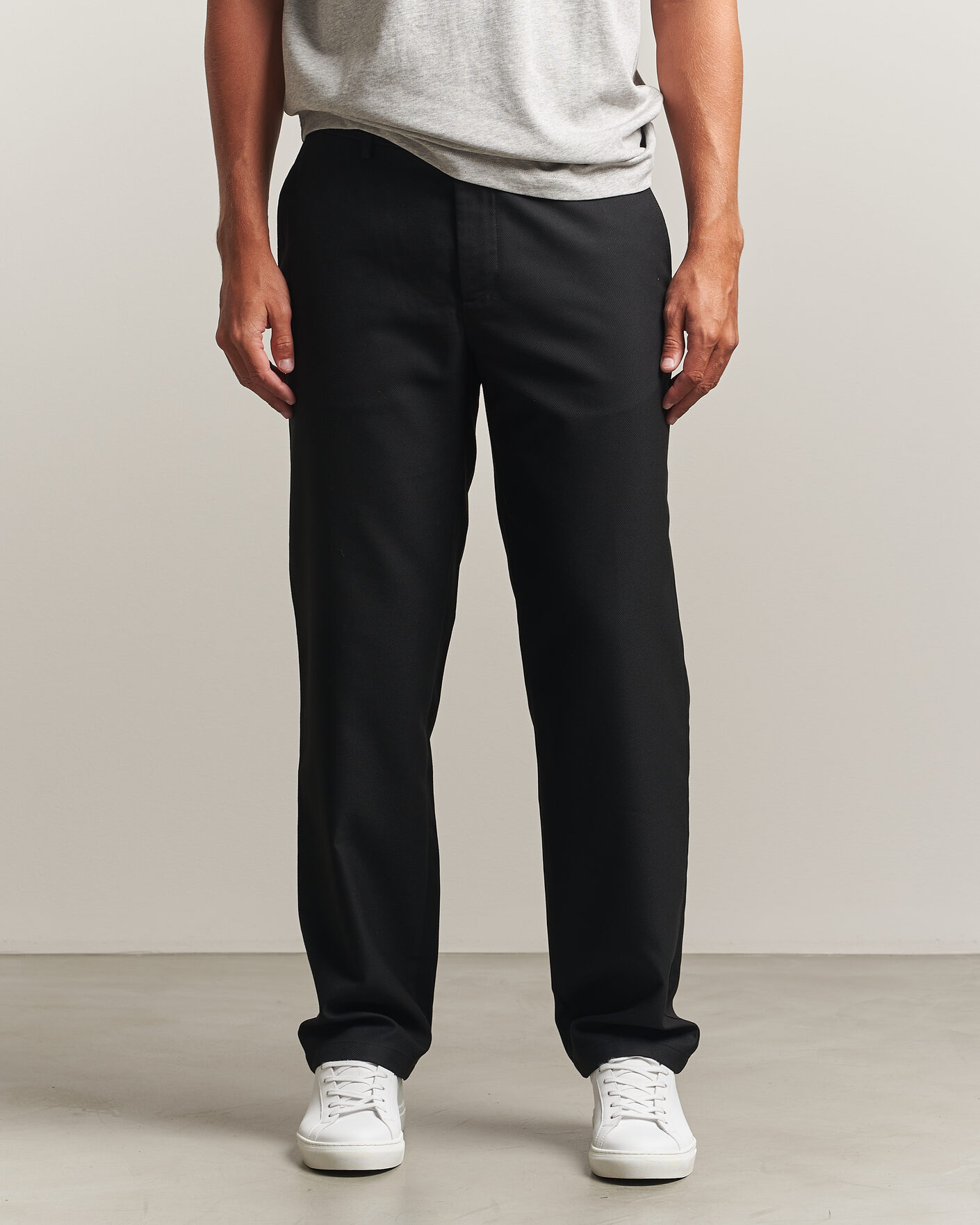 Uomini | Pantaloni | J.Lindeberg | Logan Brushed Twill Pants Black