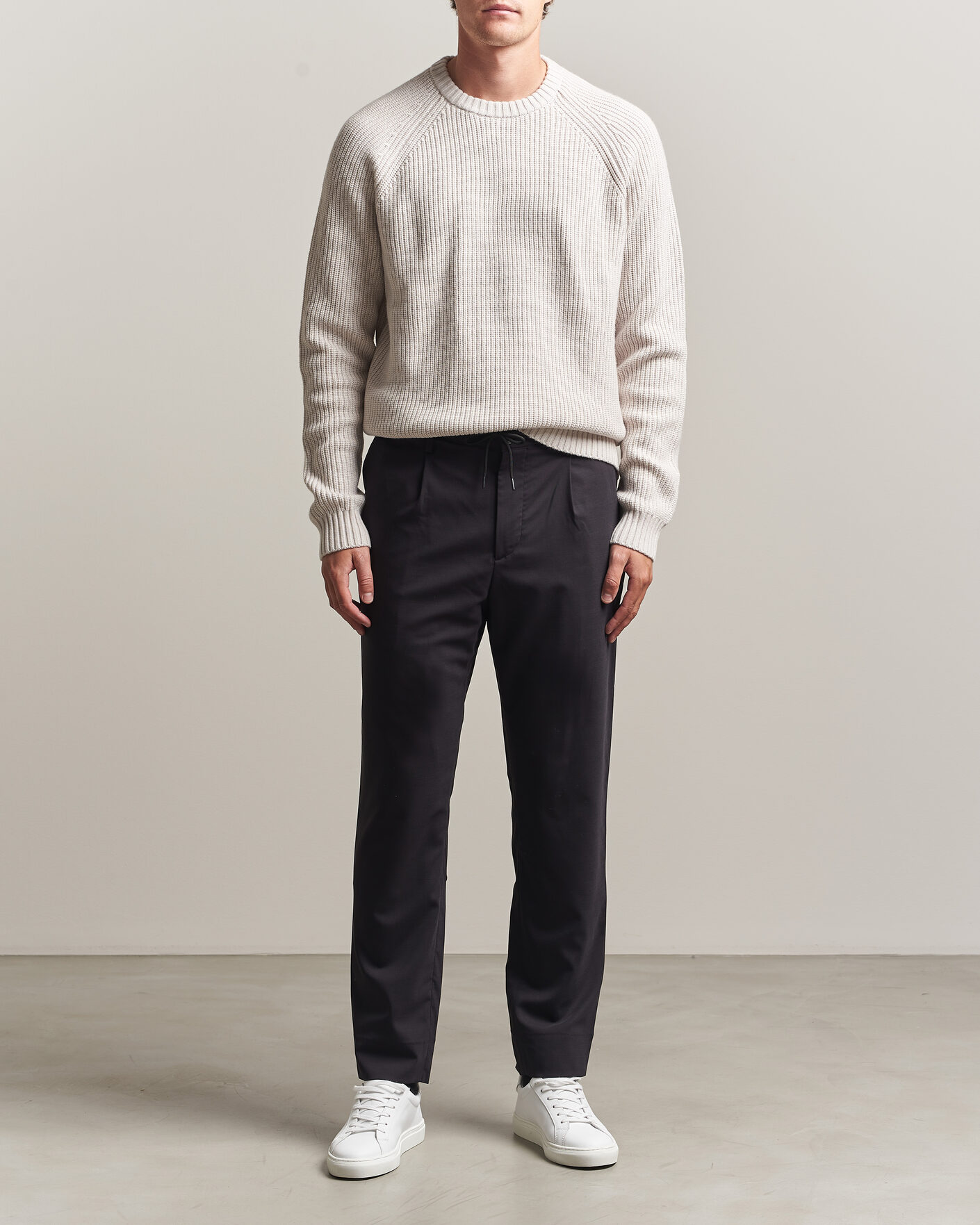 Uomini | Pantaloni | J.Lindeberg | Harris Stretch Wool Pants Black