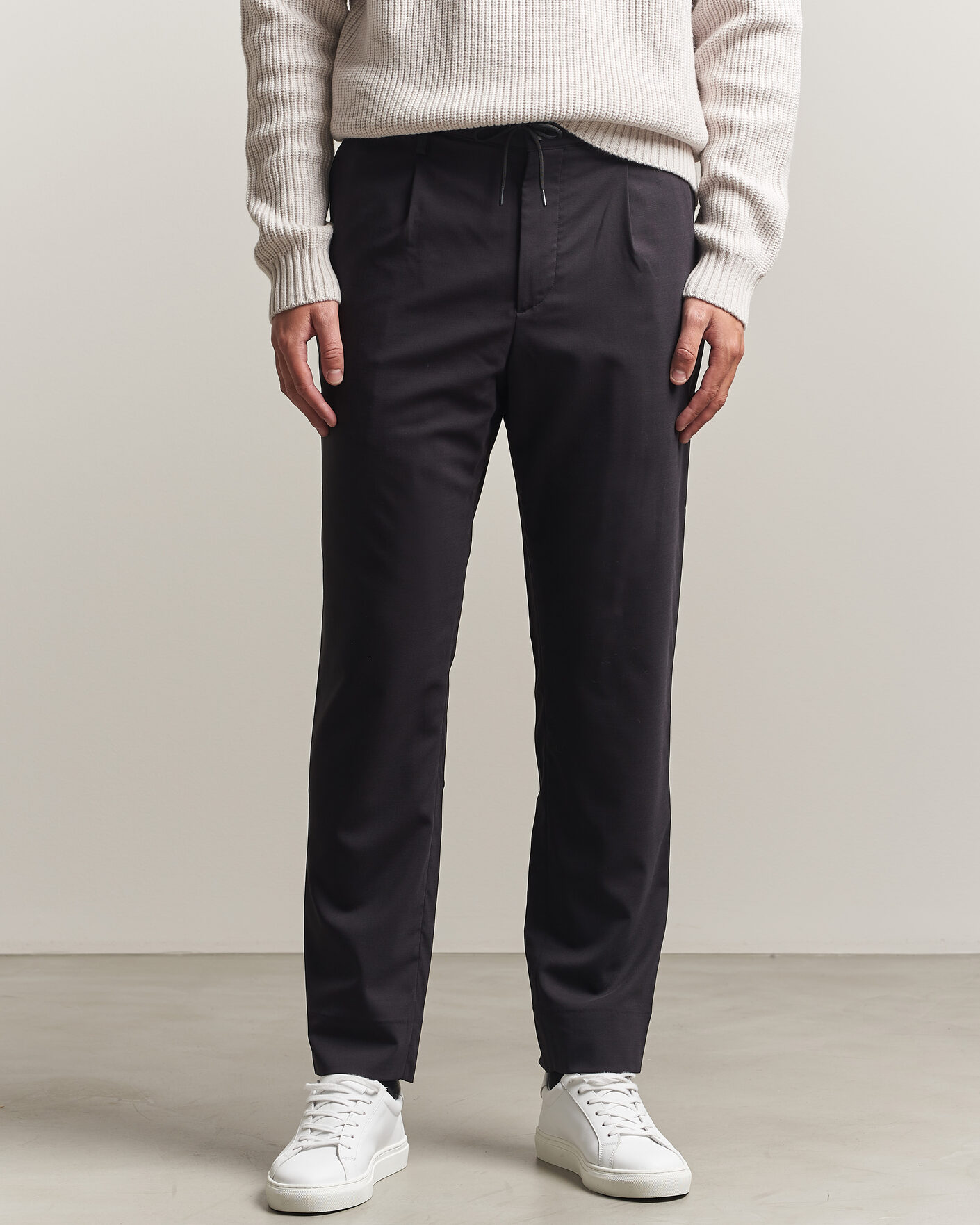 Uomini | Pantaloni | J.Lindeberg | Harris Stretch Wool Pants Black