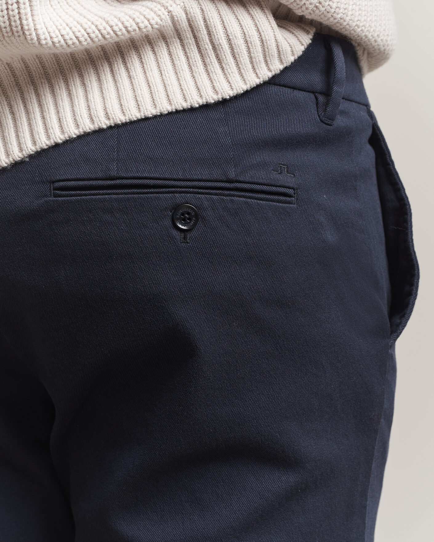 Uomini | Pantaloni | J.Lindeberg | Chase Stretch Flannel Trousers JL Navy