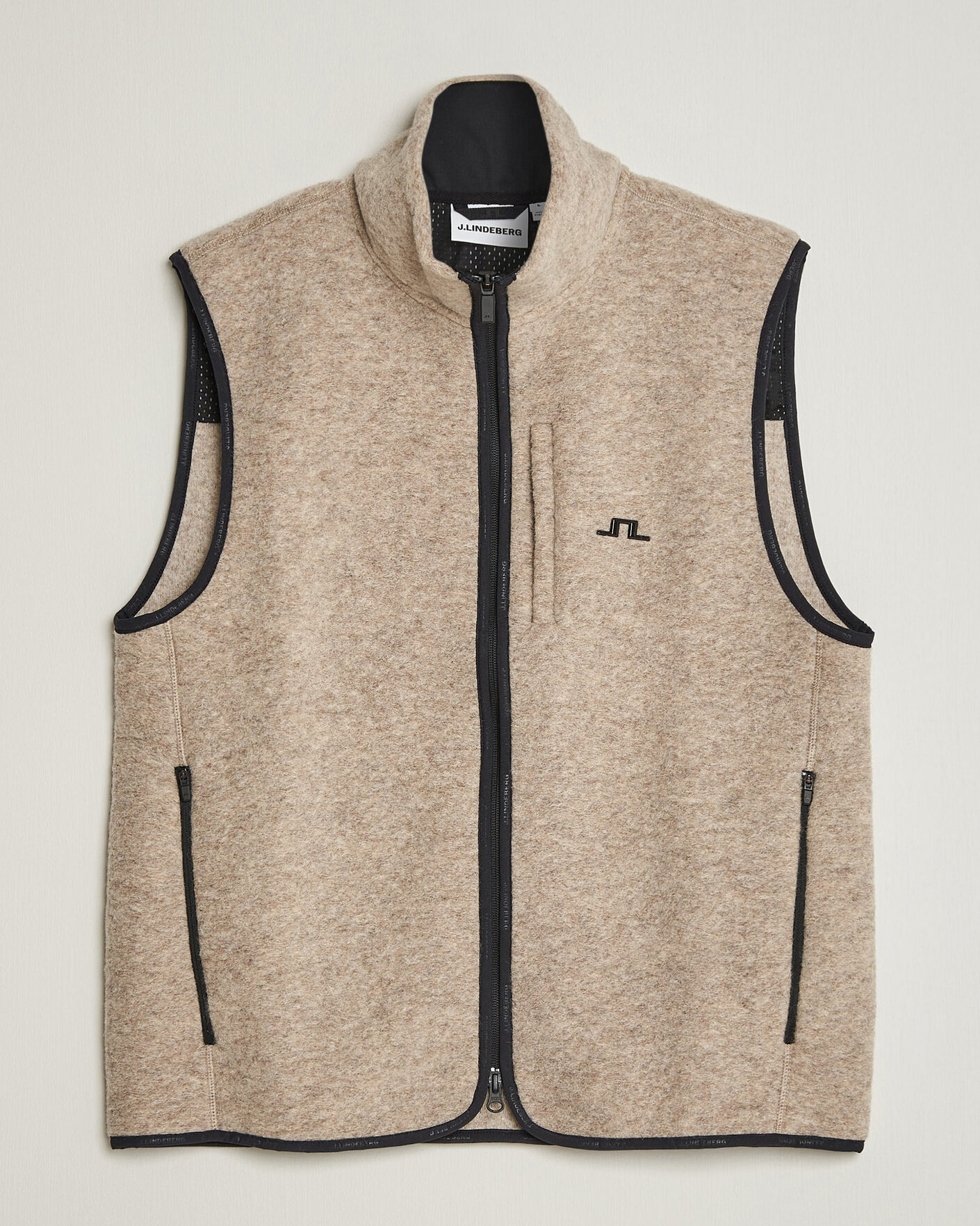 Uomini | Gilet | J.Lindeberg | Duncan Wool Fleece Vest Moonbeam
