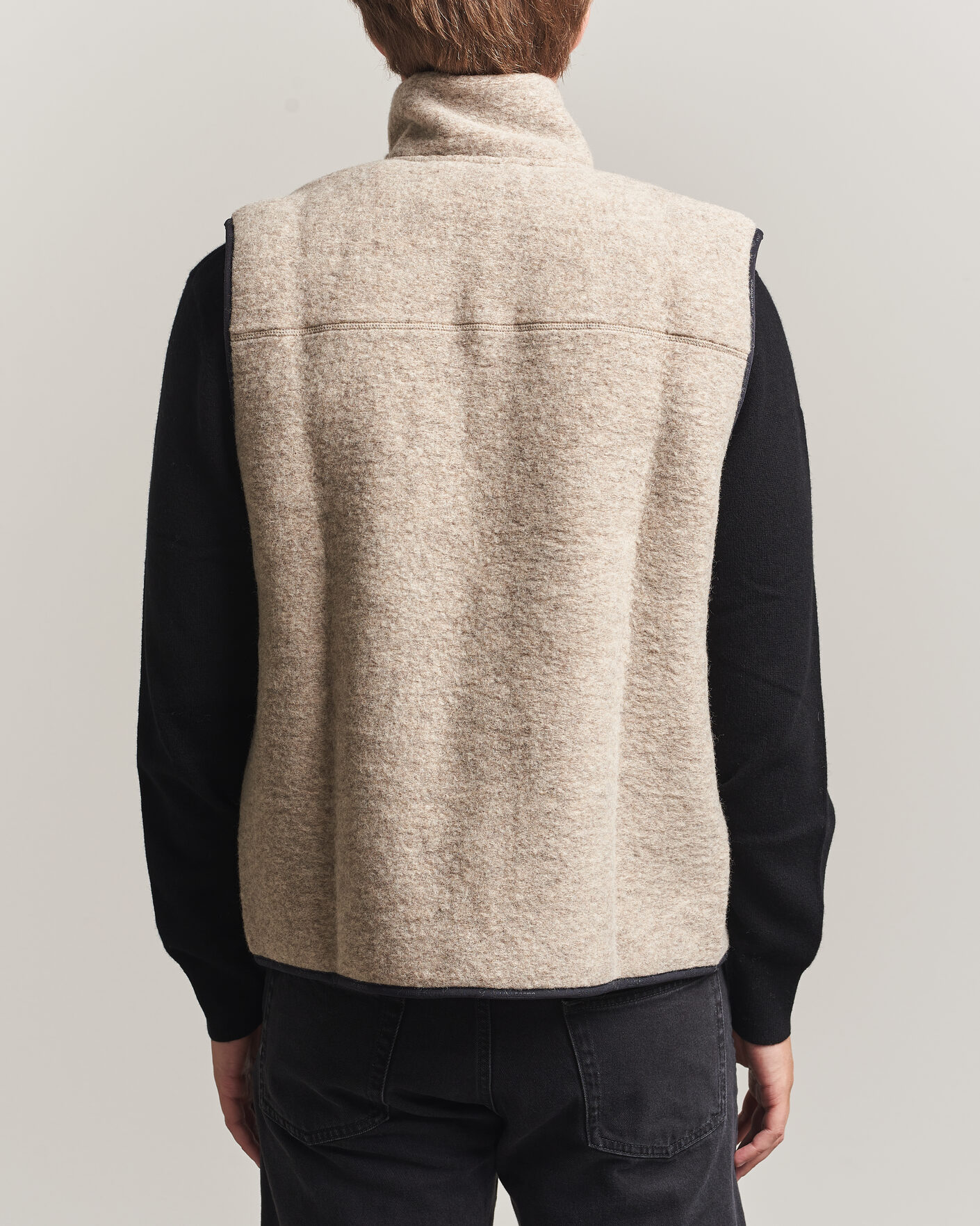 Uomini | Gilet | J.Lindeberg | Duncan Wool Fleece Vest Moonbeam