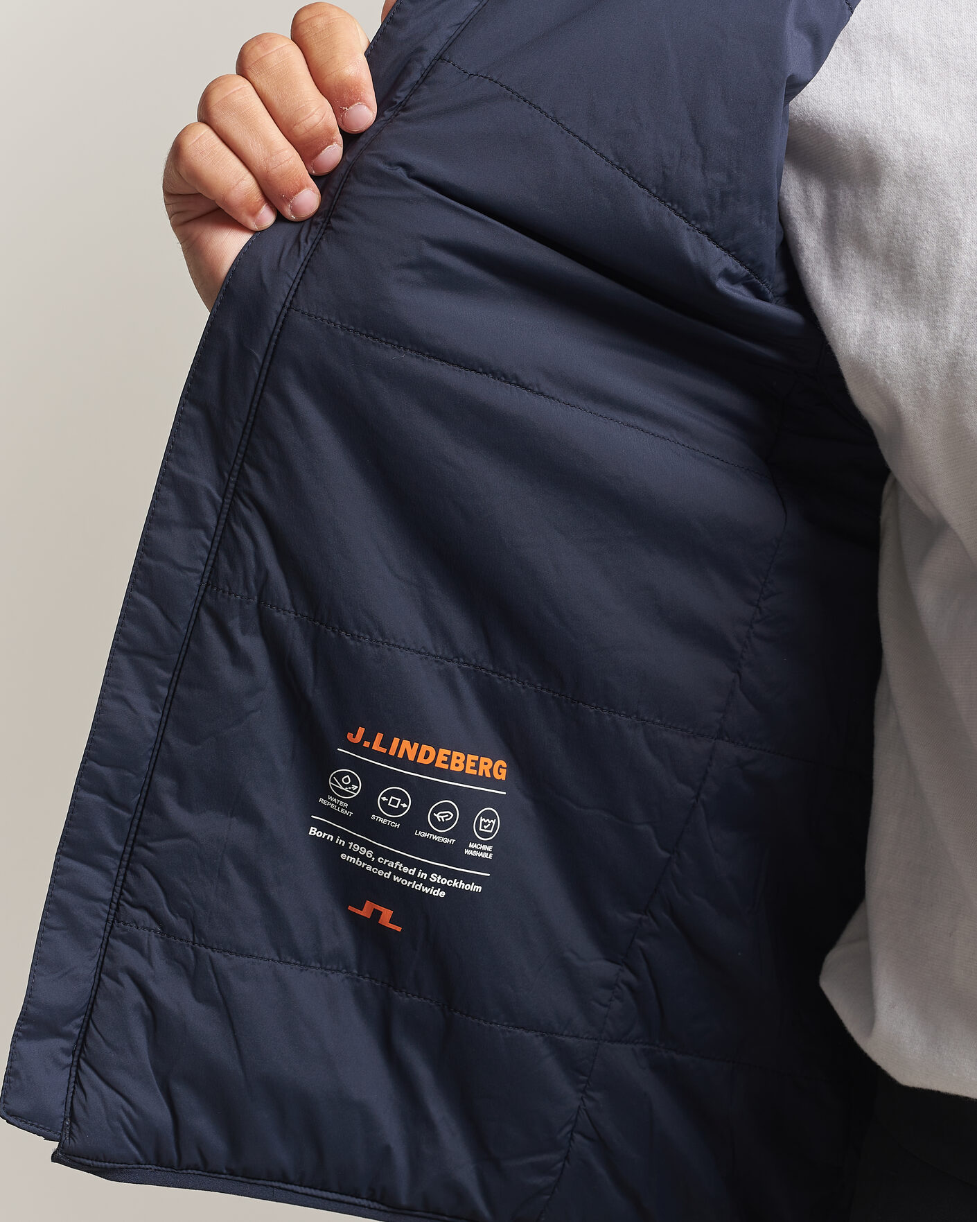 Uomini | Gilet | J.Lindeberg | Clinton Padded Vest JL Navy