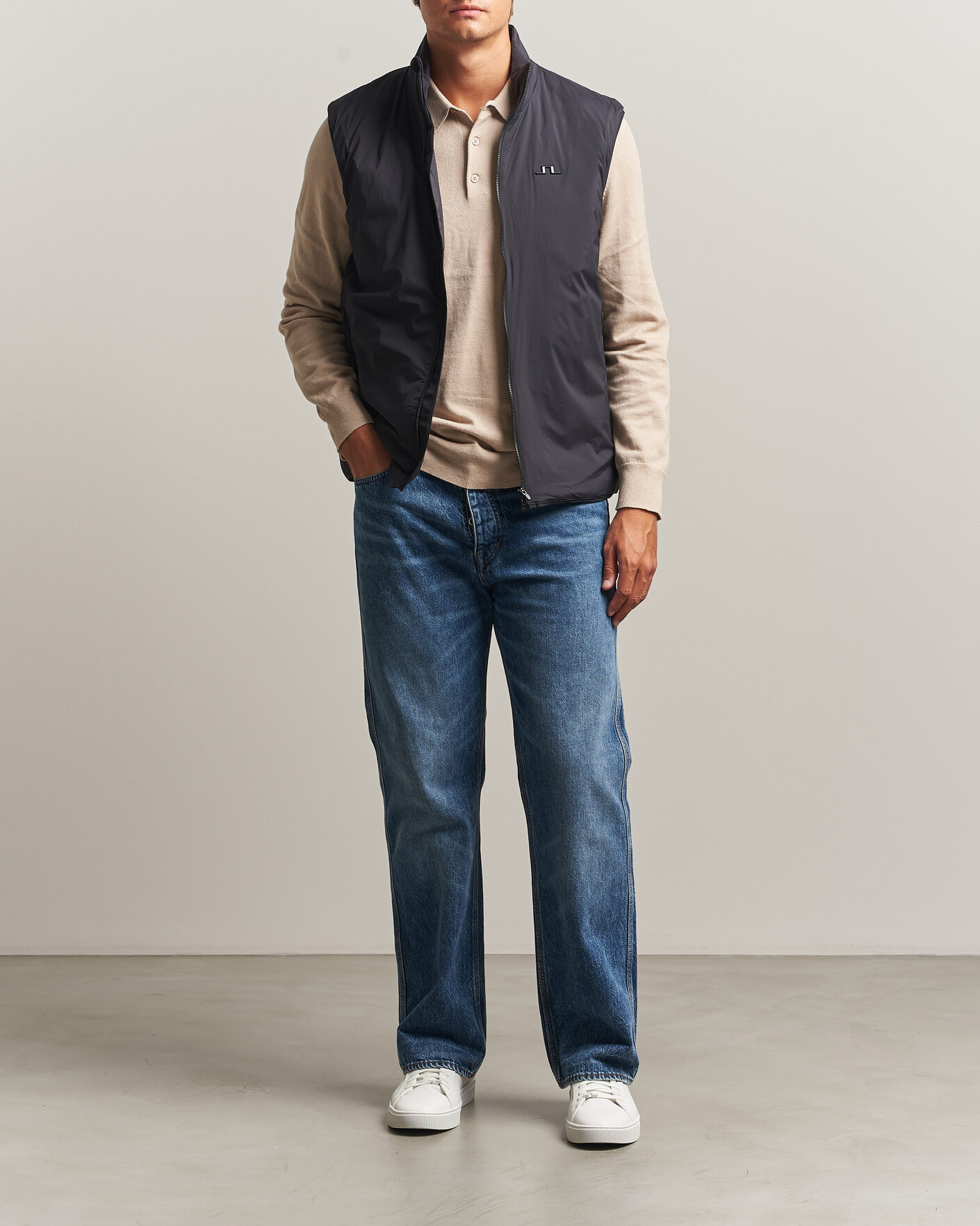 Uomini | Gilet | J.Lindeberg | Clinton Padded Vest Black