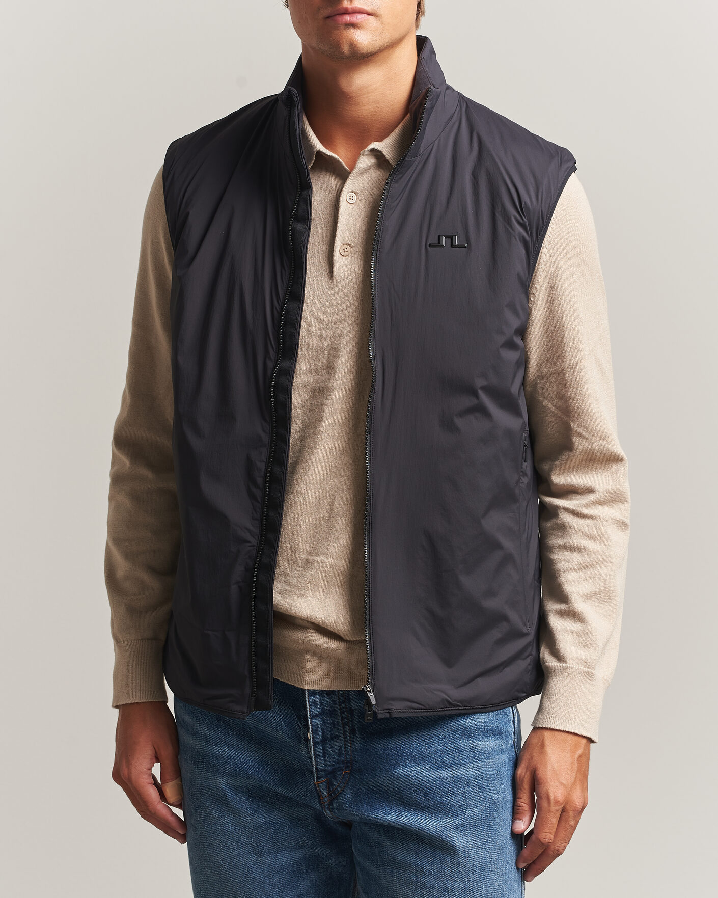 Uomini | Gilet | J.Lindeberg | Clinton Padded Vest Black
