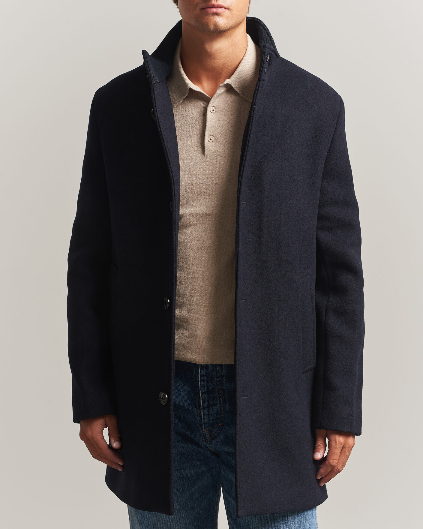 Uomini | Giacche | J.Lindeberg | Lexon Wool Coat JL Navy