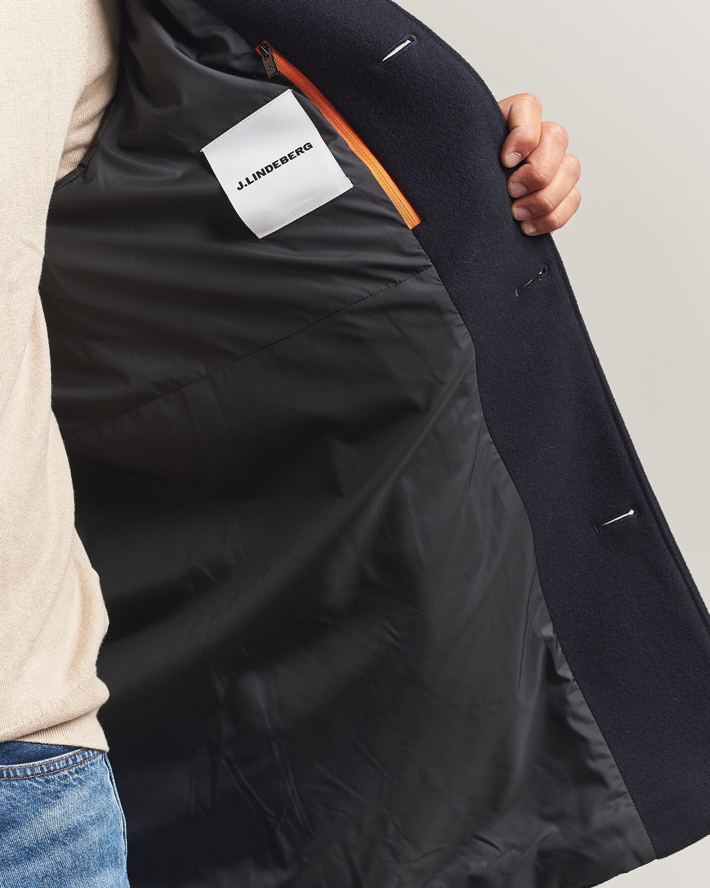 Uomini | Giacche | J.Lindeberg | Lexon Wool Coat JL Navy