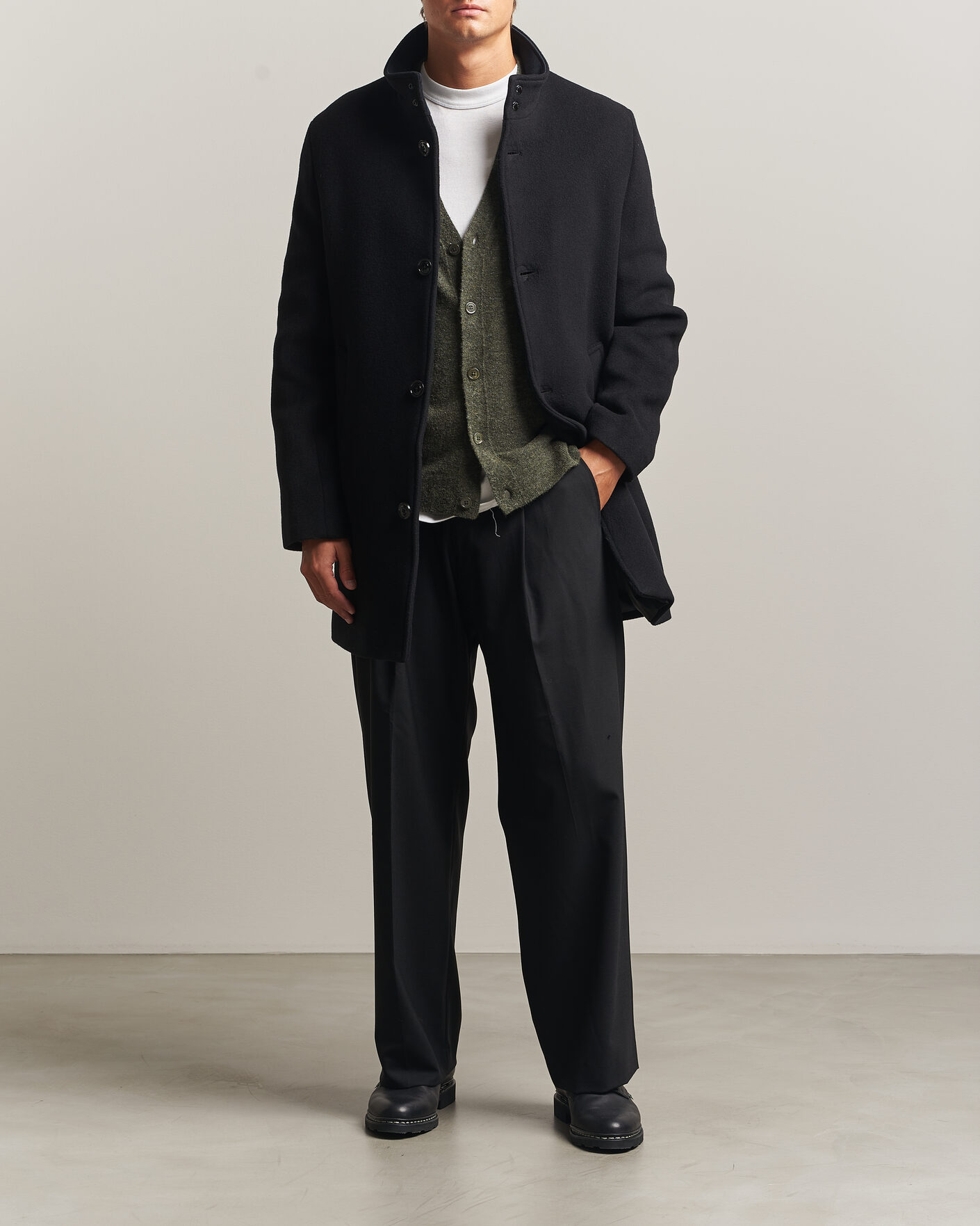 Uomini | Giacche | J.Lindeberg | Lexon Wool Coat Black