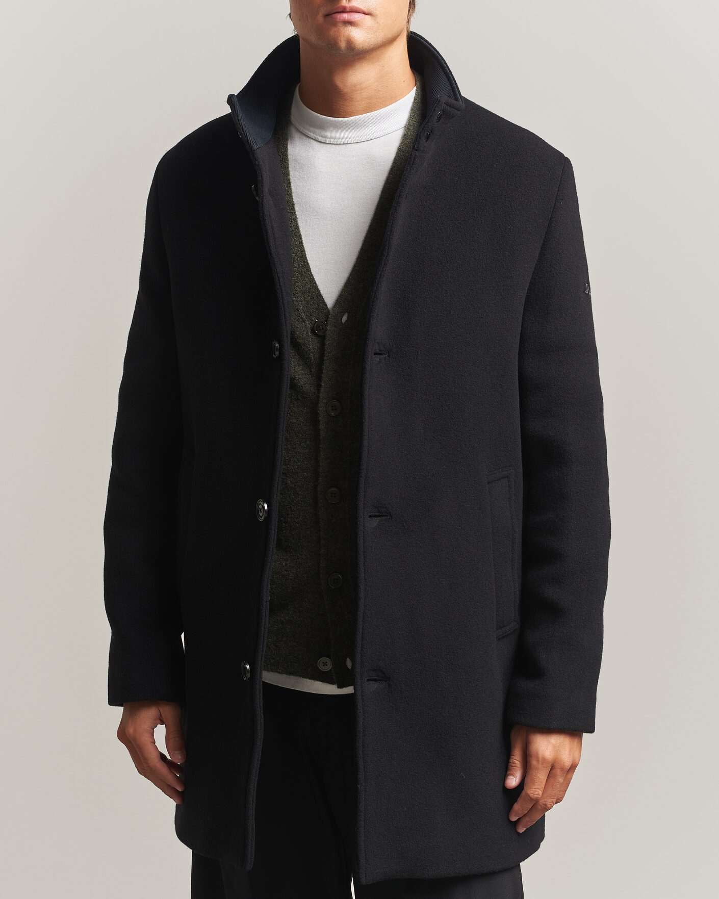 Uomini | Giacche | J.Lindeberg | Lexon Wool Coat Black