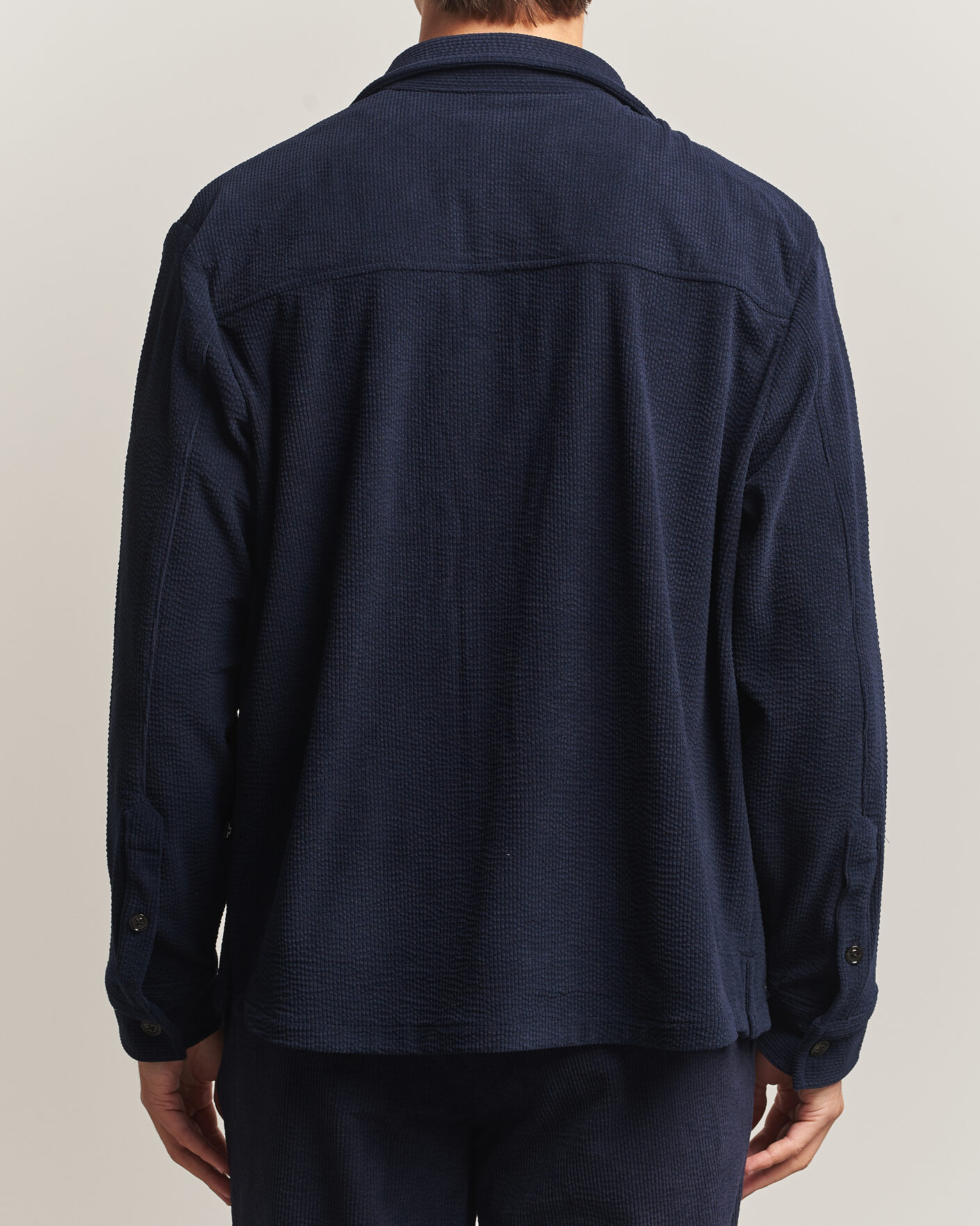 Uomini | Camicie | J.Lindeberg | Finnigan Drape Cord Overshirt JL Navy