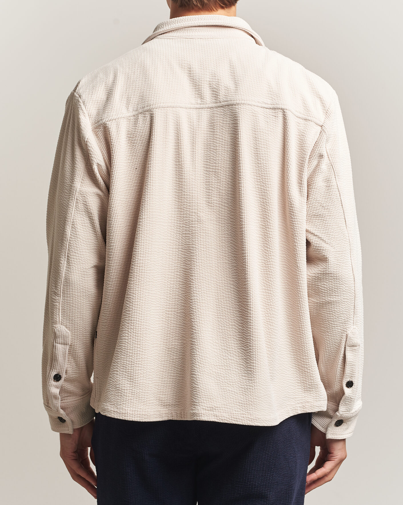 Uomini | Camicie | J.Lindeberg | Finnigan Drape Cord Overshirt Moonbeam