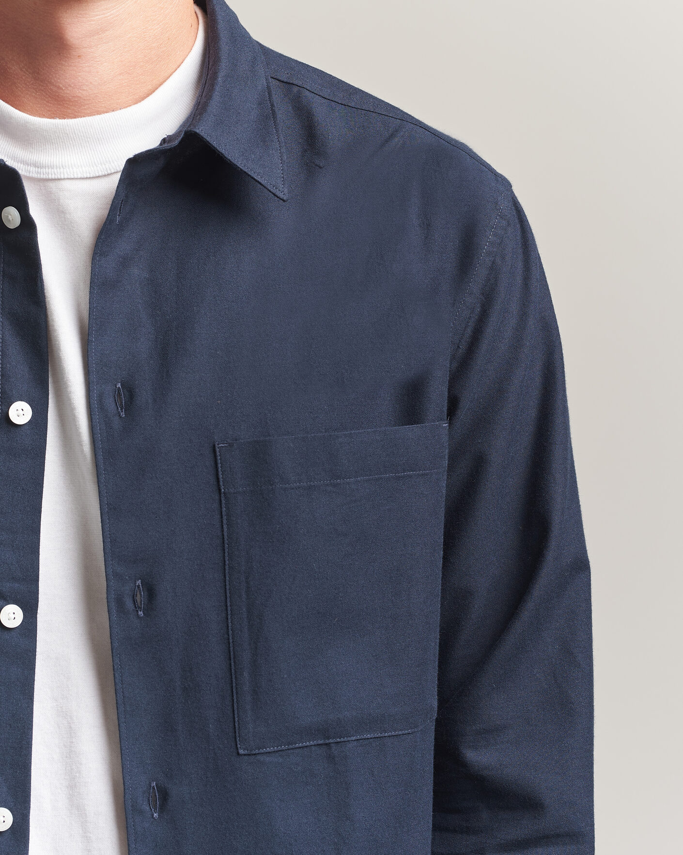 Uomini | Camicie | J.Lindeberg | Marlon Flannel Shirt JL Navy