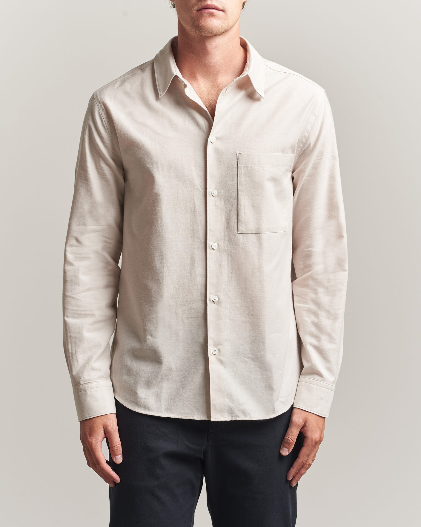 Uomini | Camicie | J.Lindeberg | Marlon Flannel Shirt Moonbeam