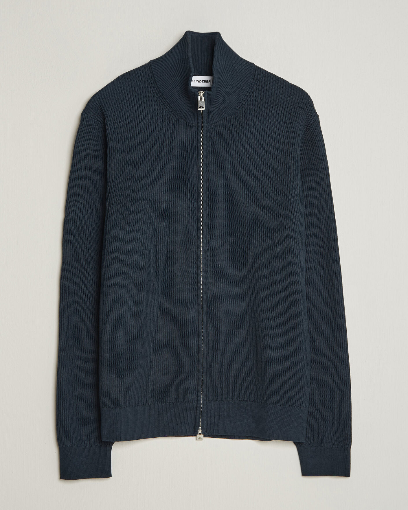 Uomini | Maglieria | J.Lindeberg | Alexis Cotton Full Zip JL Navy