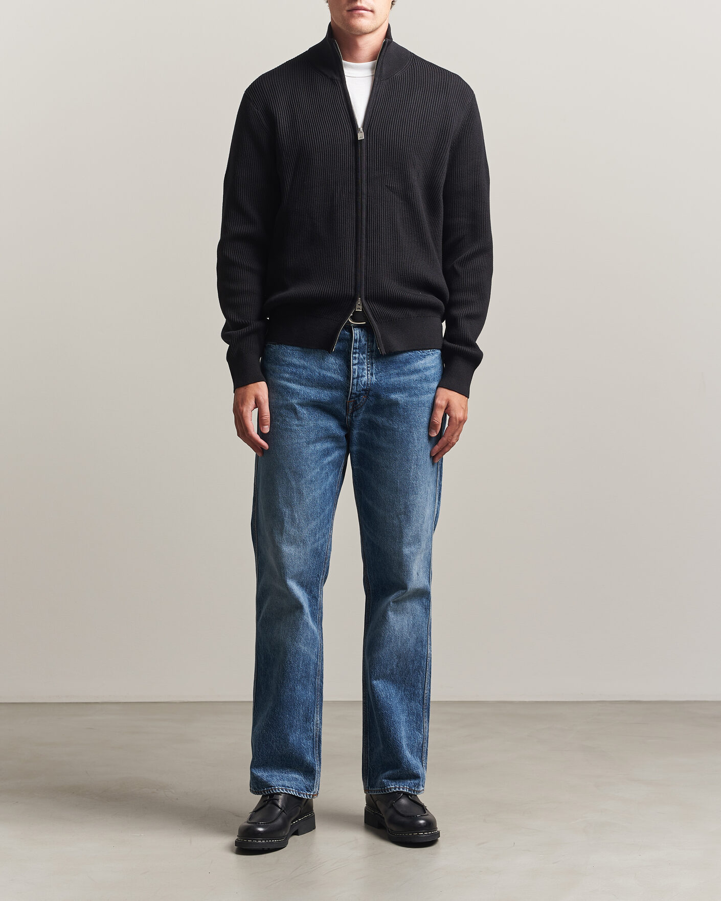Uomini | Maglieria | J.Lindeberg | Alexis Cotton Full Zip Black