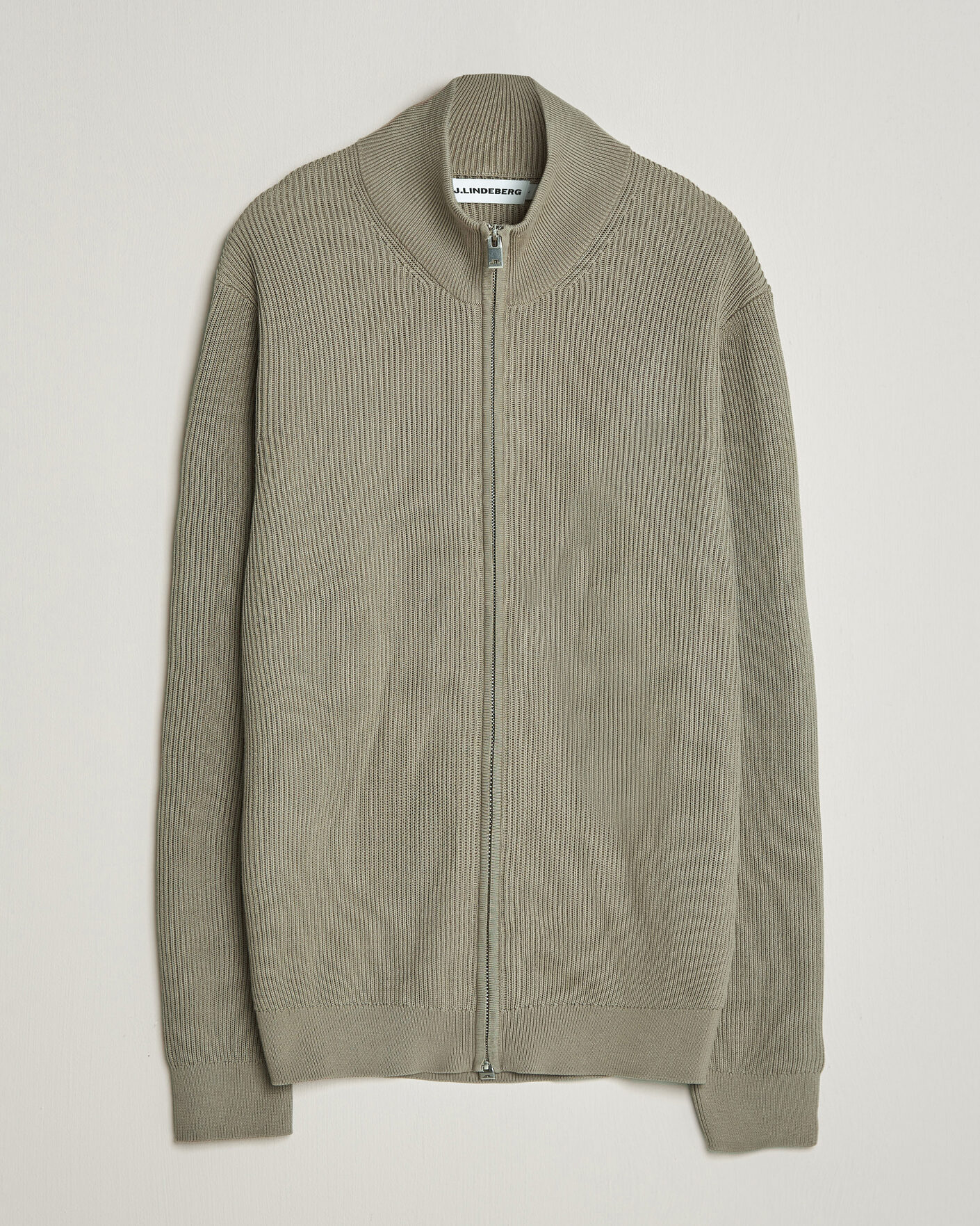 Uomini | Maglieria | J.Lindeberg | Alexis Cotton Full Zip Brindle