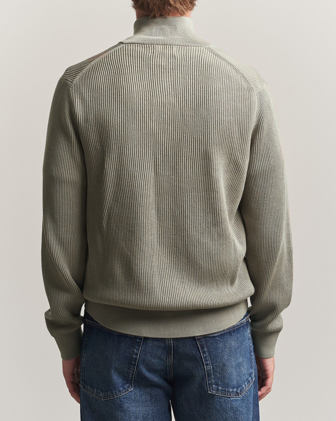 Uomini | Maglieria | J.Lindeberg | Alexis Cotton Full Zip Brindle