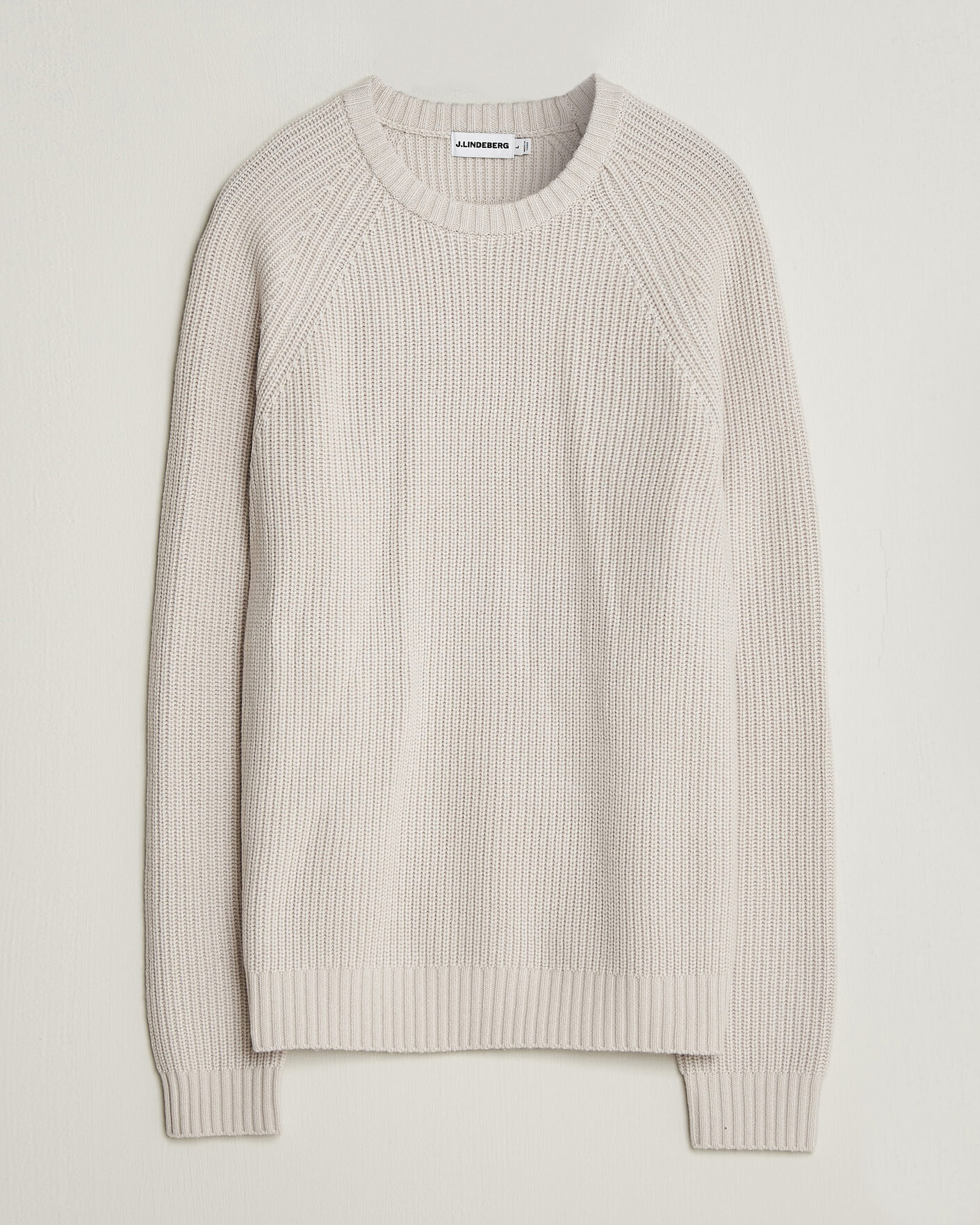 Uomini | Maglieria | J.Lindeberg | Hallow Wool Blend Knitted Sweater Moonbeam