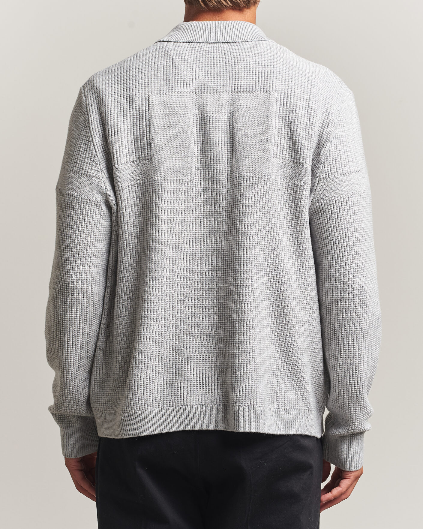 Uomini | Maglieria | J.Lindeberg | Willem Knitted Cardigan Light Grey Melange