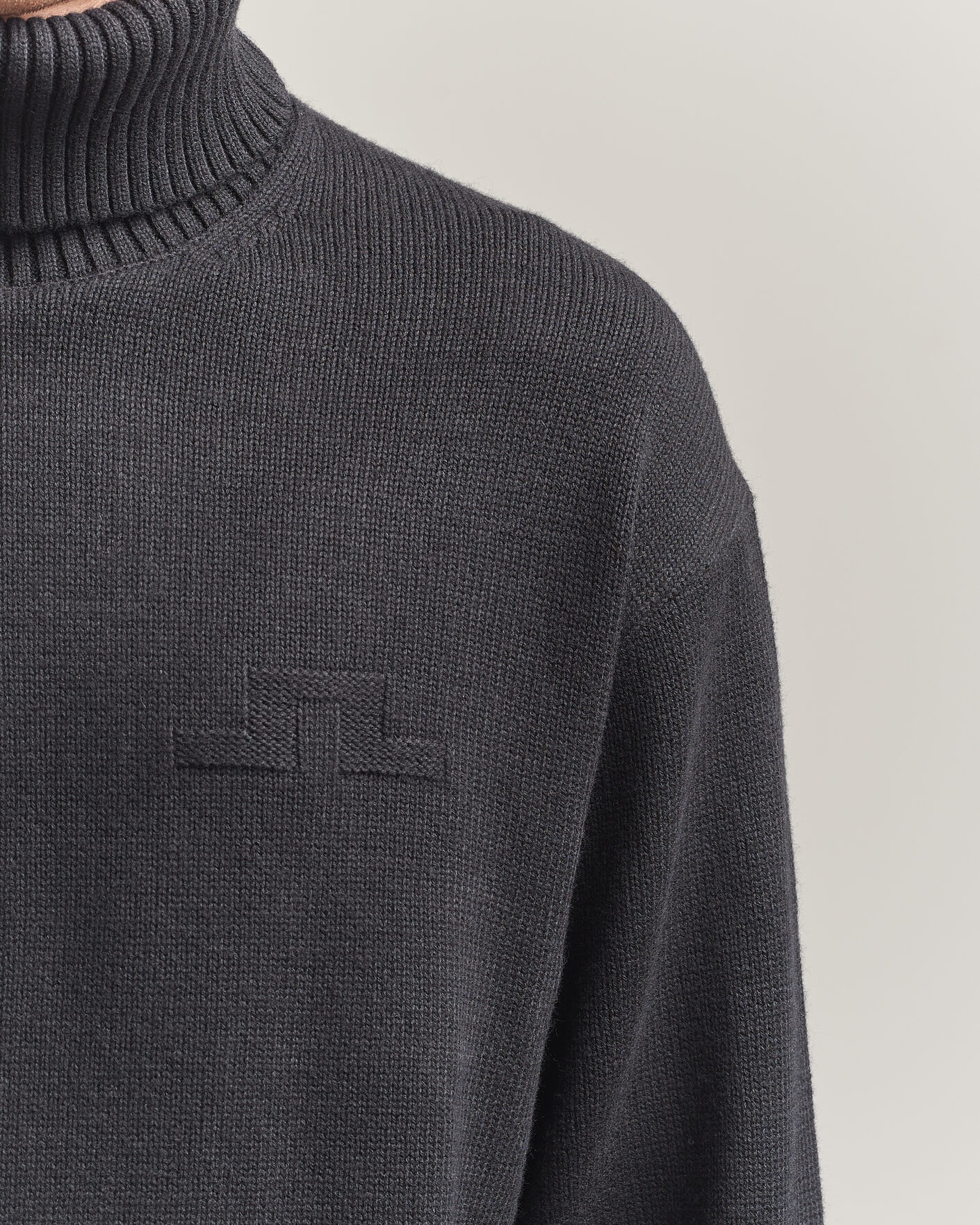 Uomini | Maglieria | J.Lindeberg | Eddy Wool/Cotton Knitted Turtleneck Black