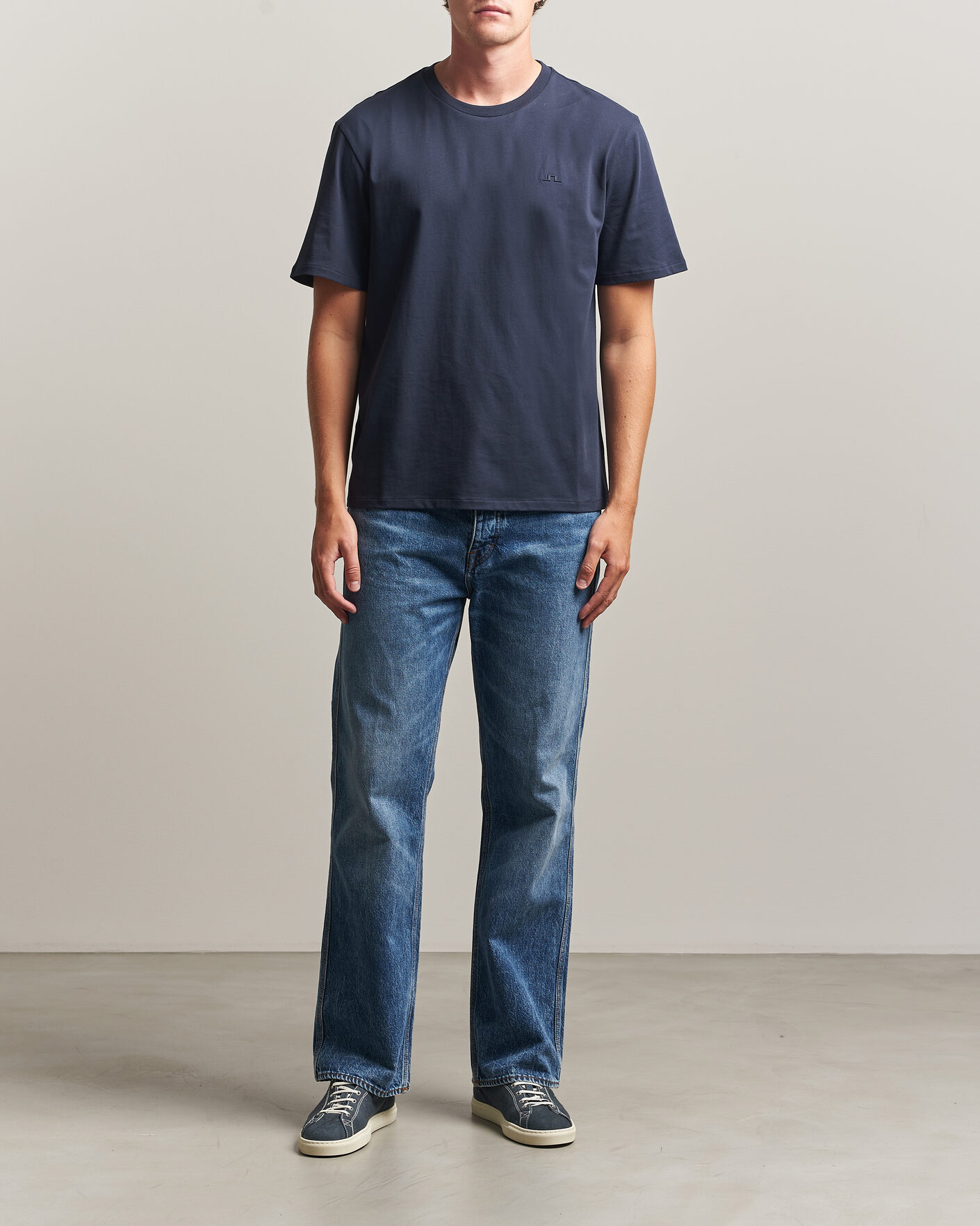 Uomini | T-shirt | J.Lindeberg | Alpha Crew Neck T-Shirt JL Navy